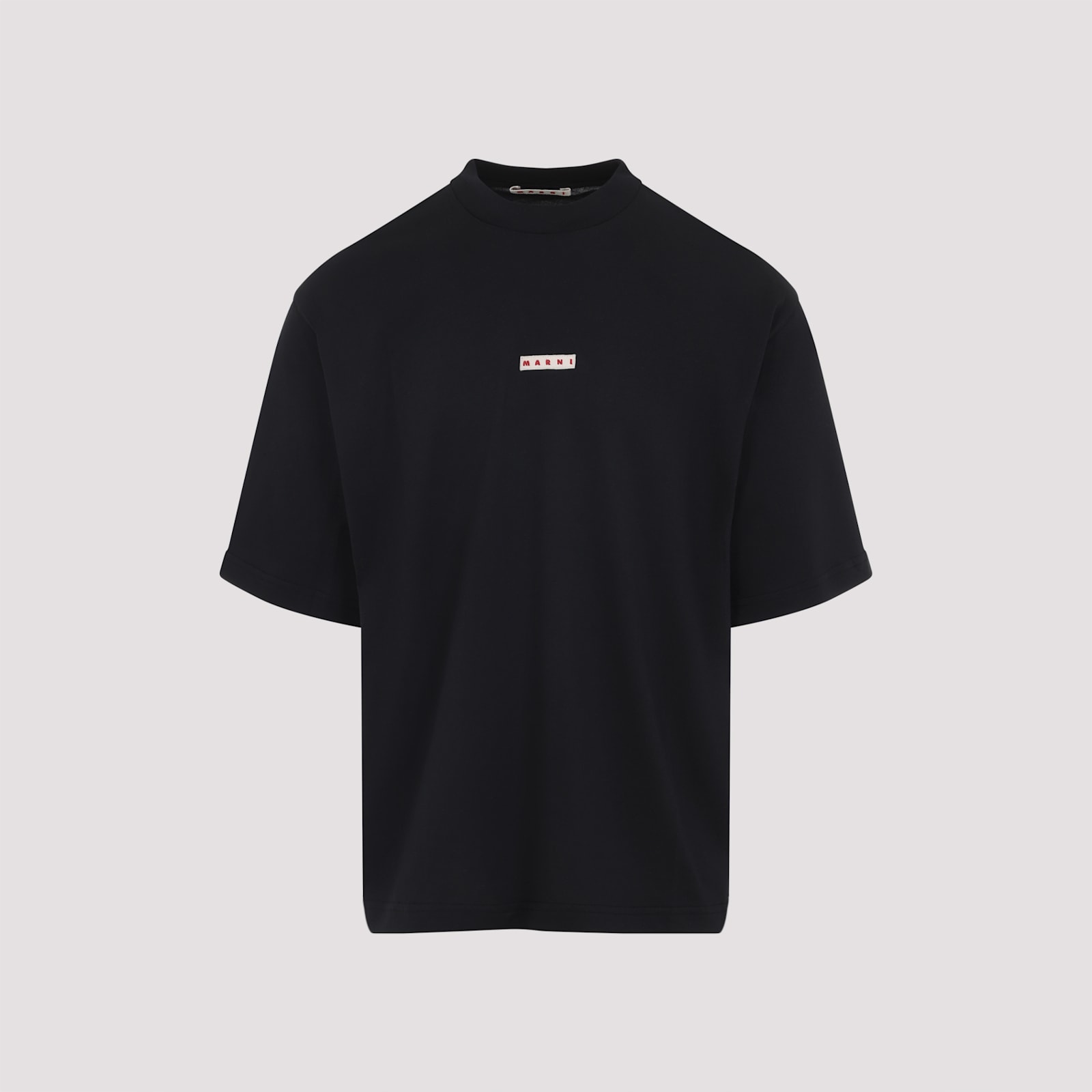 Marni Brand Label T-shirt In Black