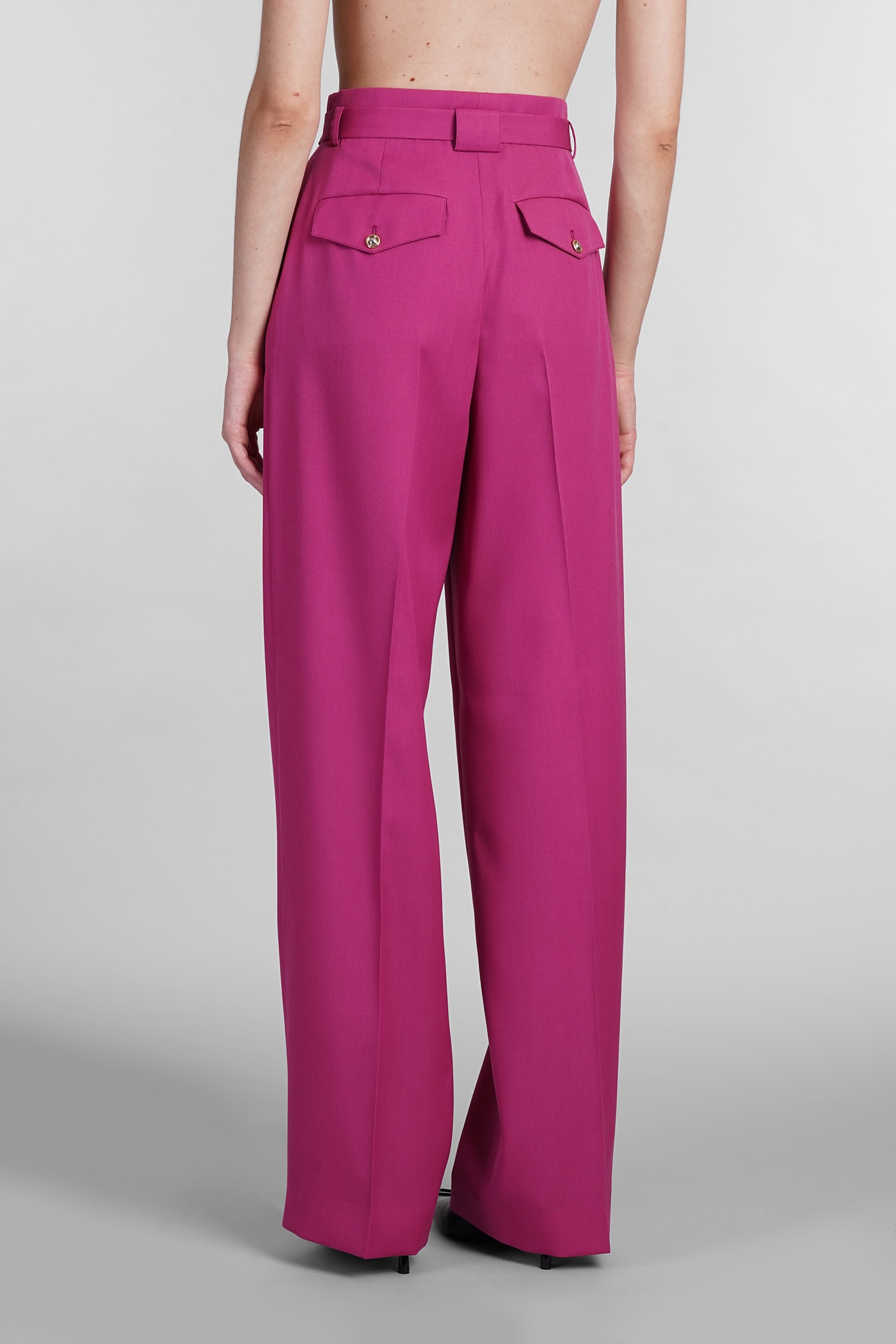 Lanvin Pleat-detail Trousers In Fuchsia