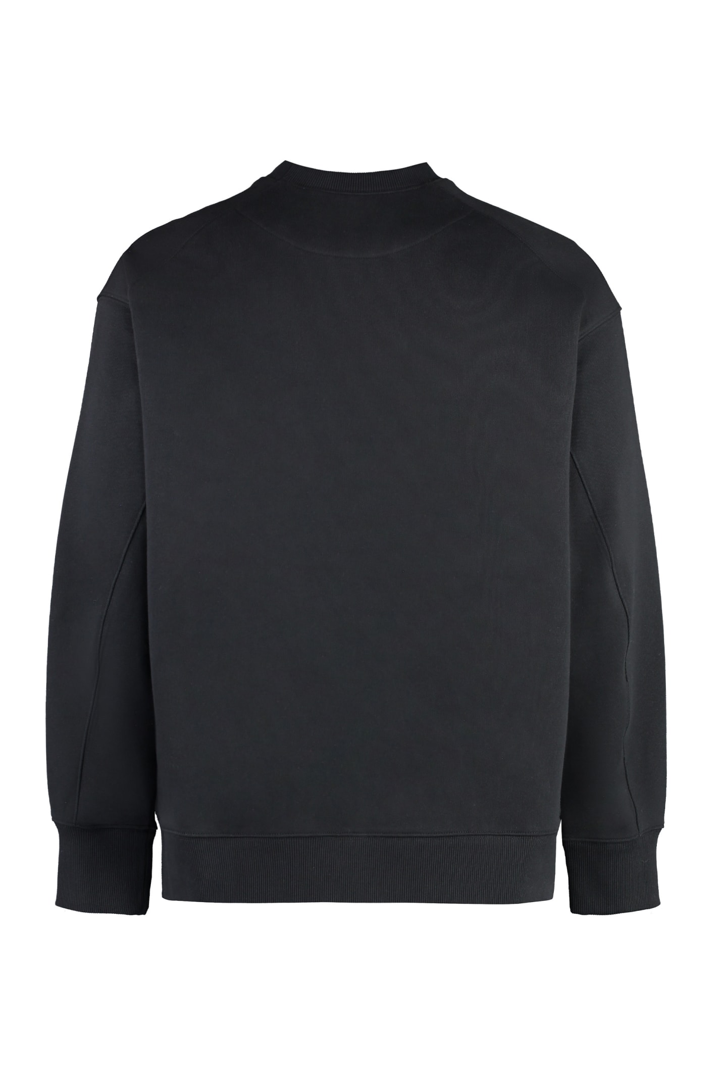 Shop Y-3 Cotton Crew-neck Sweatshirt In Black