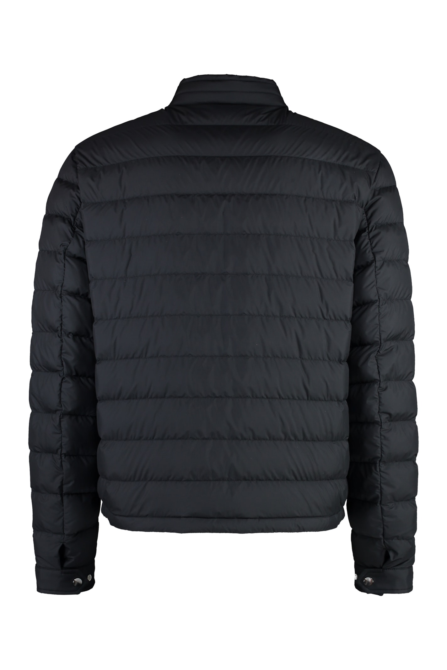 Shop Moncler Maurienne Techno-nylon Down Jacket In Black