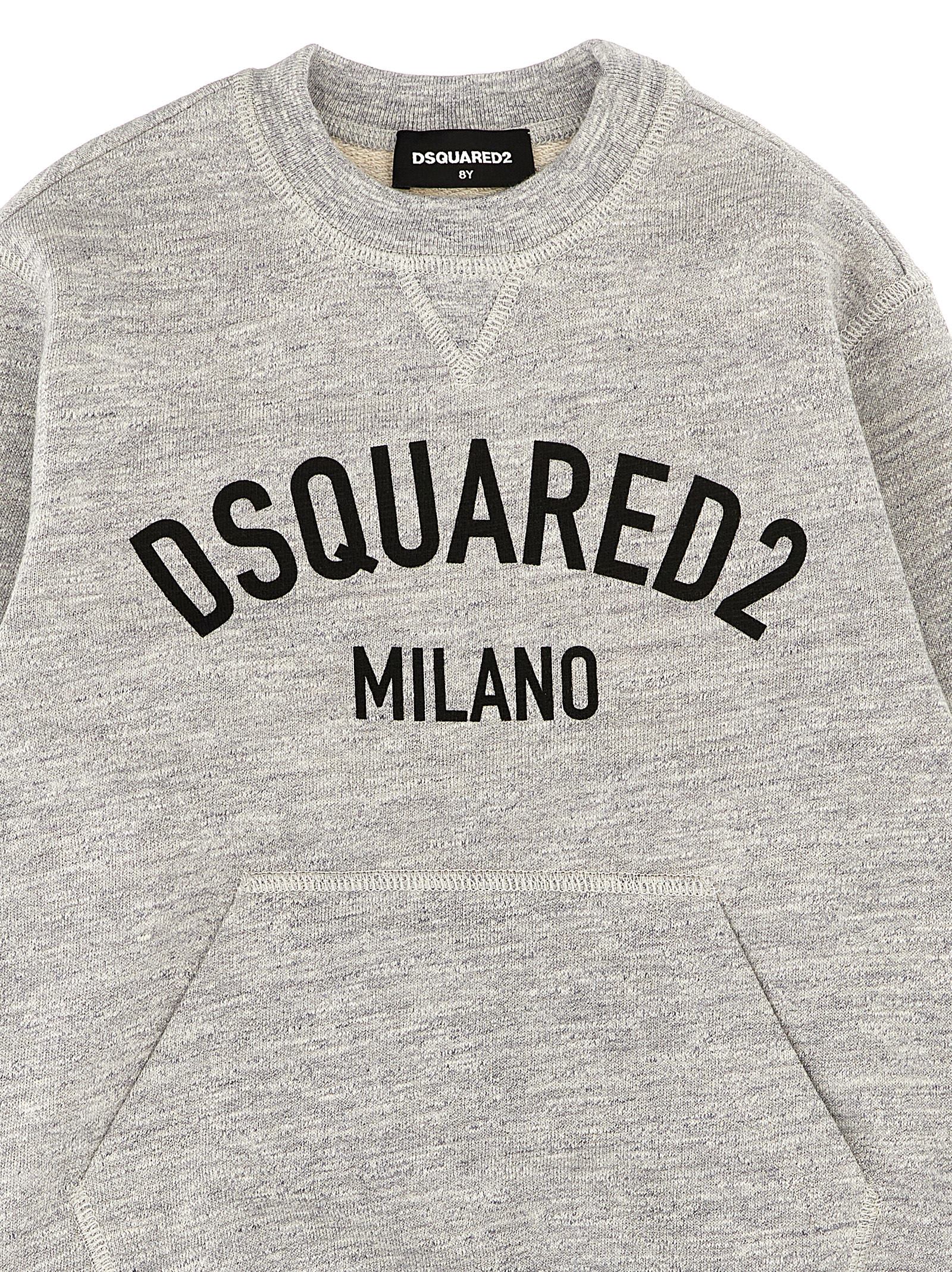 Shop Dsquared2 Logo Print Sweatshirt In Grigio