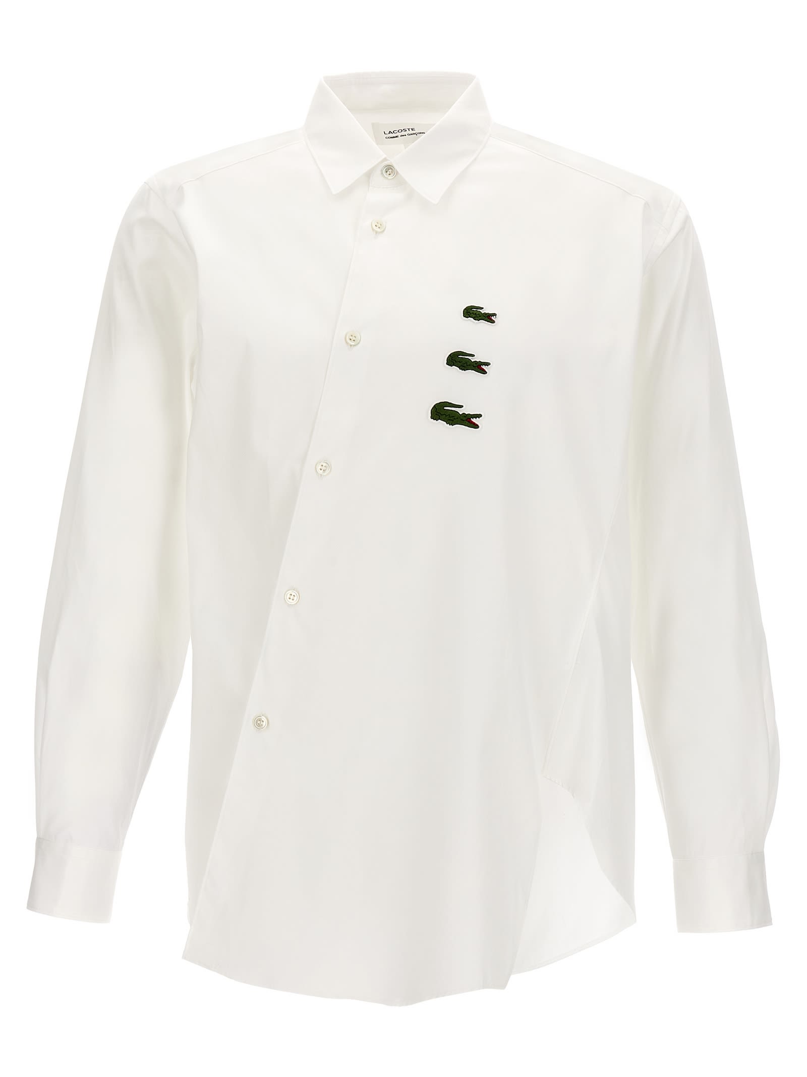 Comme Des Garçons Shirt X Lacoste Shirt In White