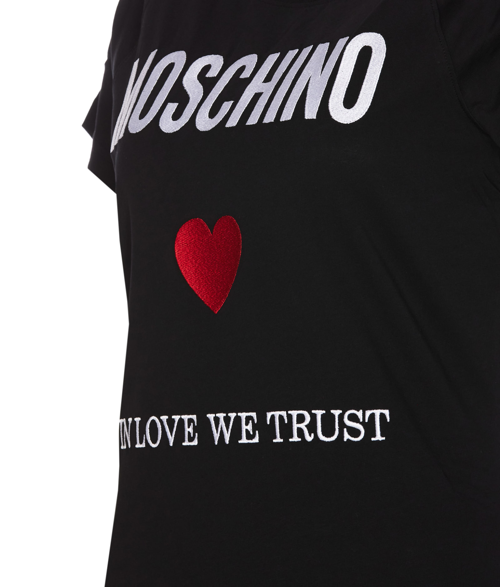 Shop Moschino Love We Trust Dress In Black