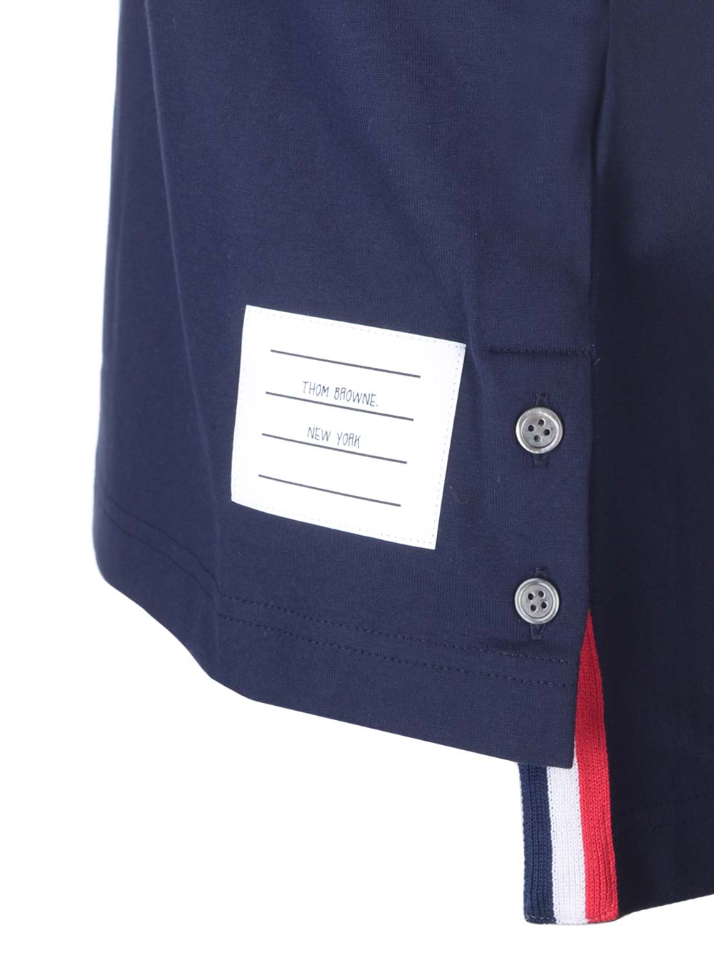 THOM BROWNE ASYMMETRIC HEM T-SHIRT