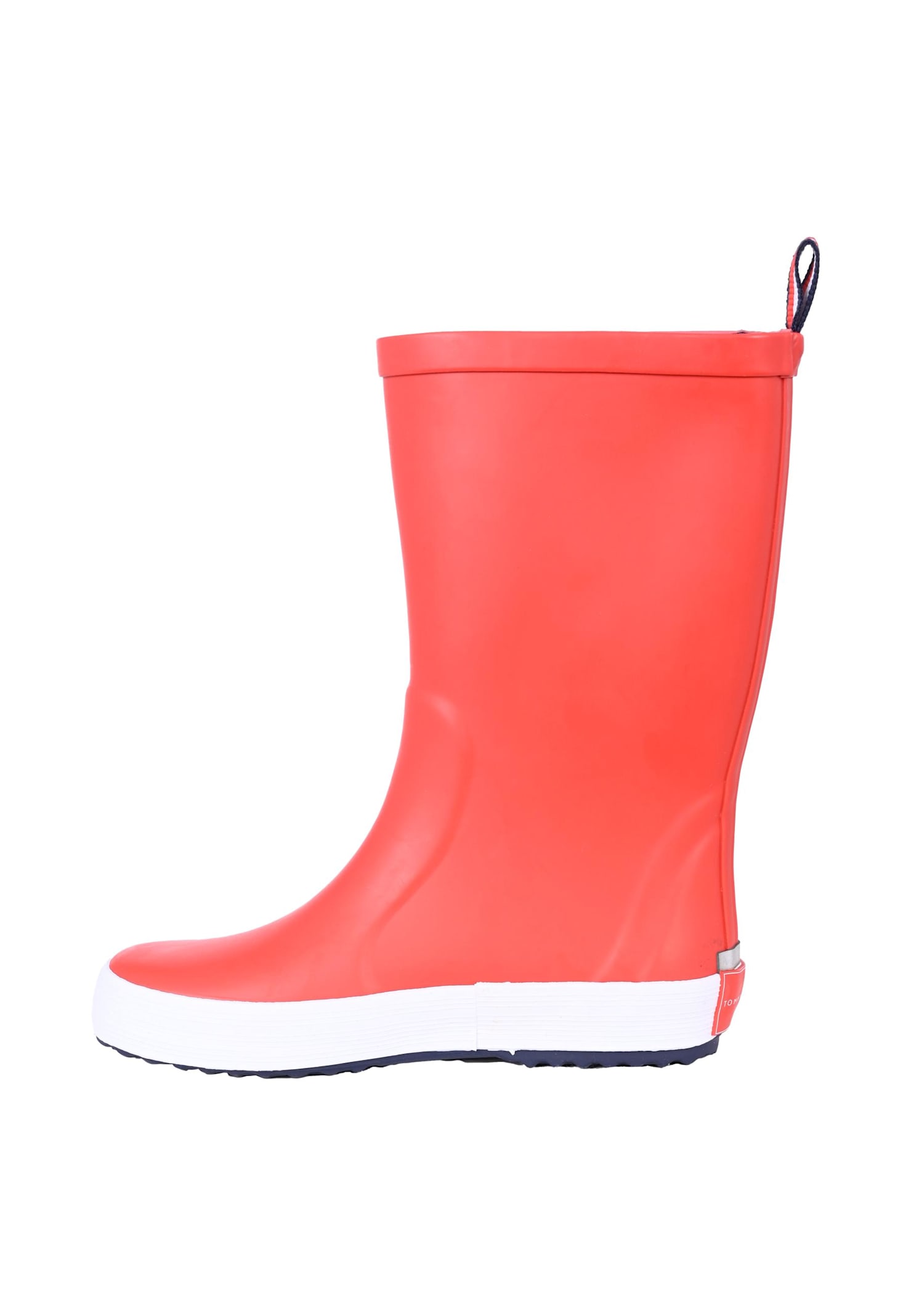 Tommy Hilfiger Red Rain Boots For Kids With Flag In Red