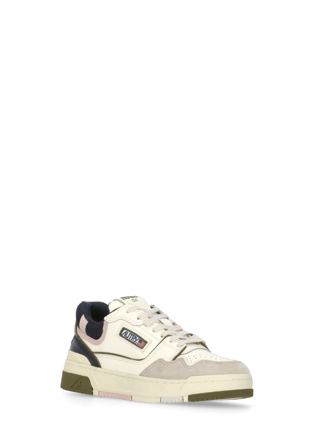 Autry Low Top Sneakers Leather Accents In Neutral