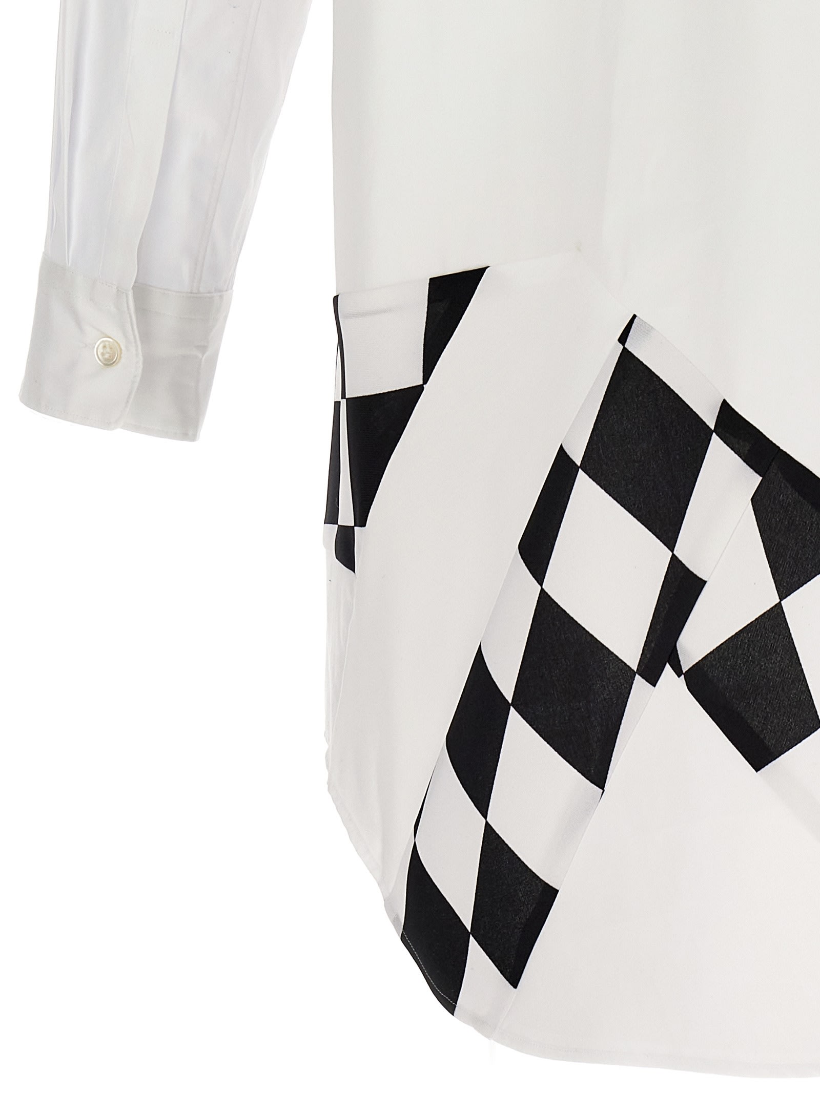 Shop Comme Des Garçons Homme Deux Checkerboard Shirt In White/black