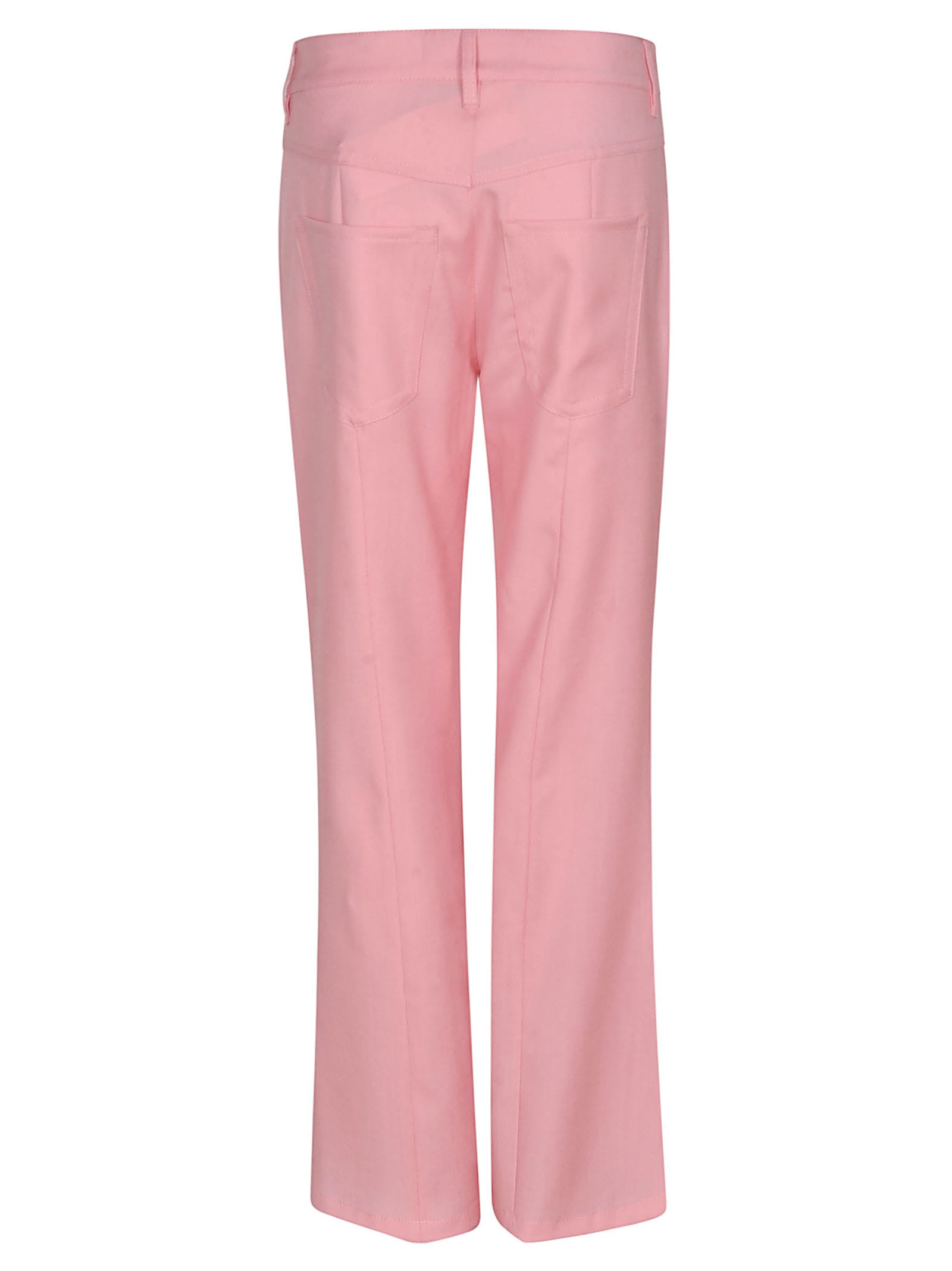 Shop Marni Buttoned Flared Trousers In Pink