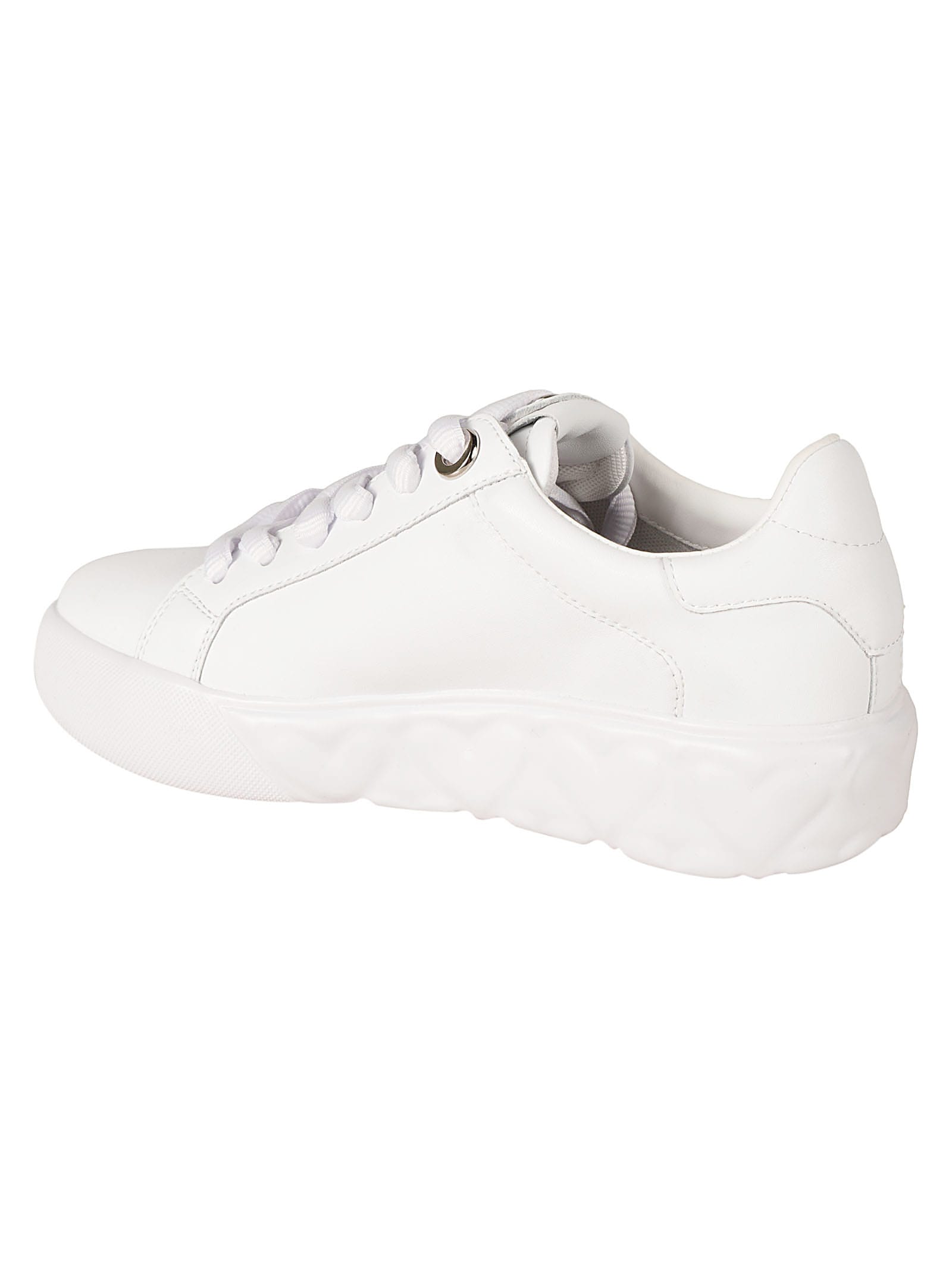 Shop Love Moschino Heart 45 Sneakers In White