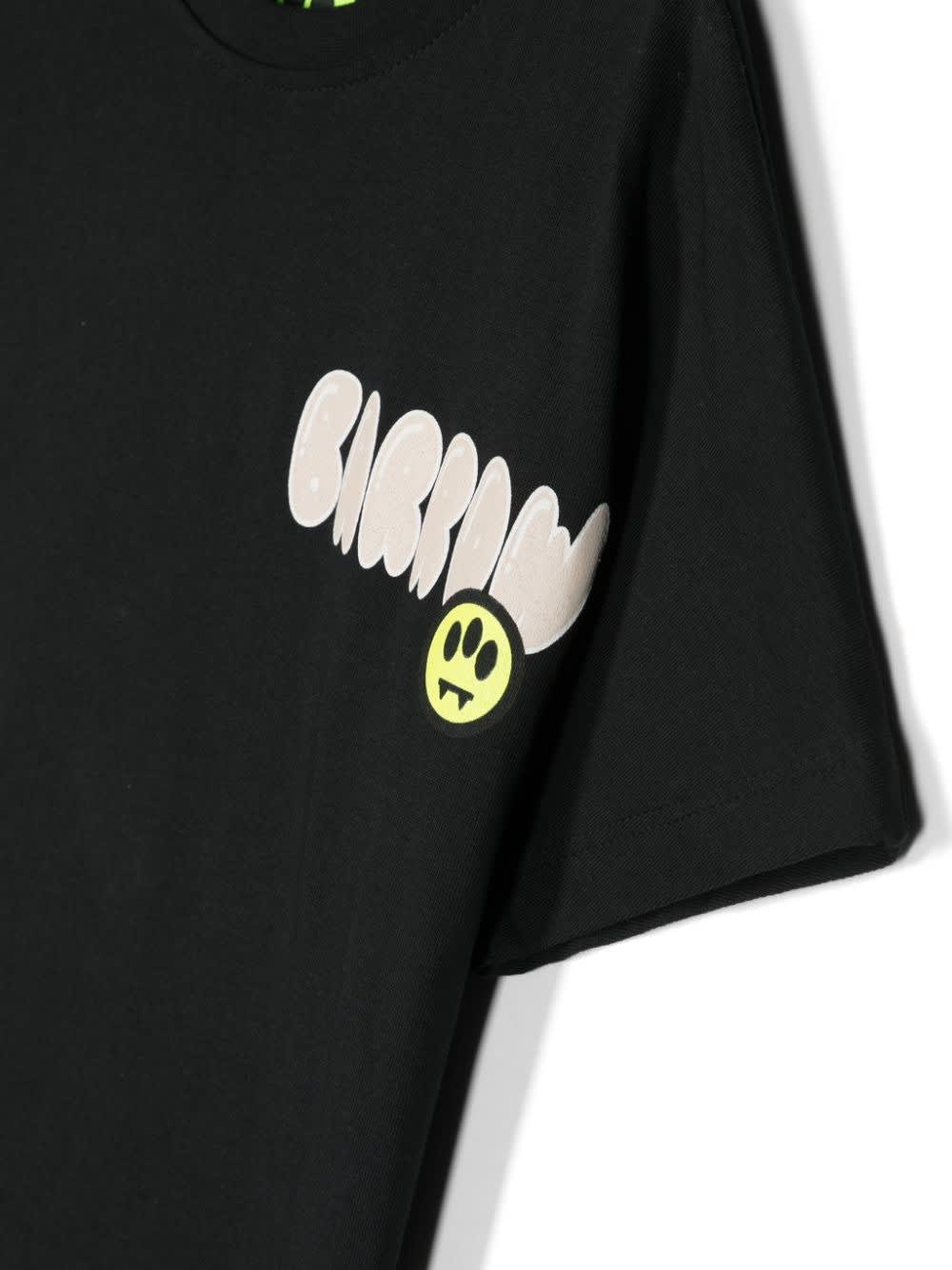 Shop Barrow Black T-shirt With  Teddy Print