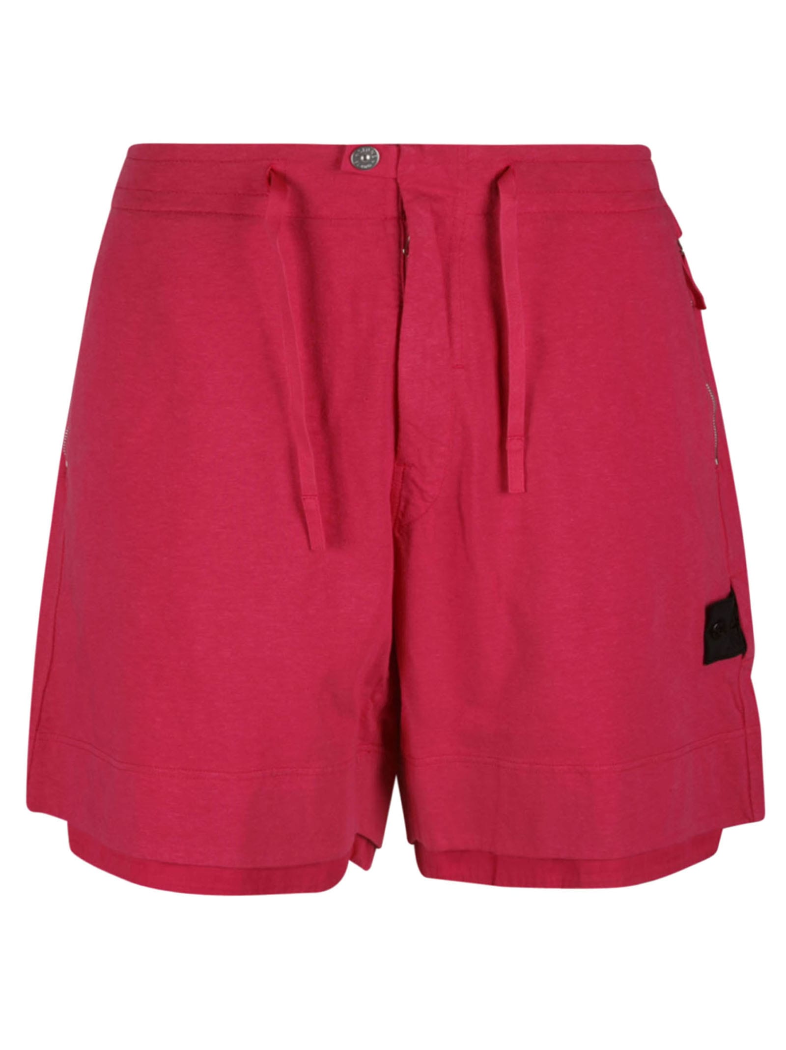 STONE ISLAND SHADOW PROJECT LOGO PATCHED DRAWSTRING WAIST SHORTS