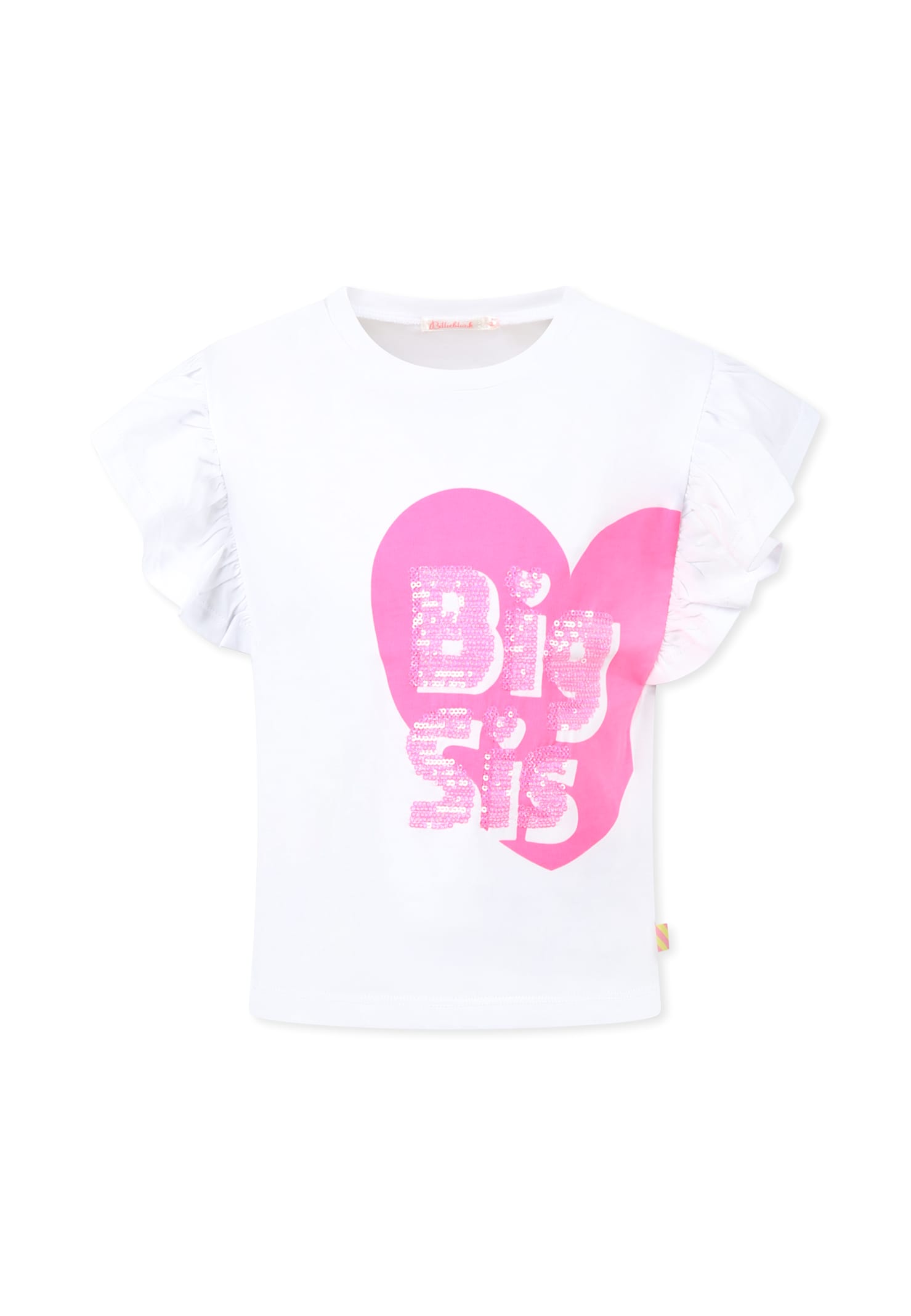 Billieblush White T-shirt For Girl With Heart In White