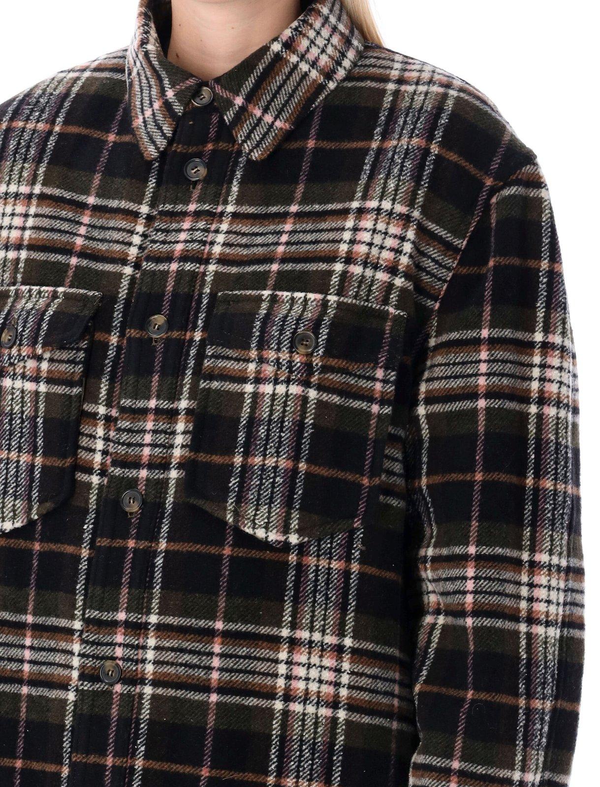 Isabel Marant Étoile Every Padded Oversized Coat In Military Green