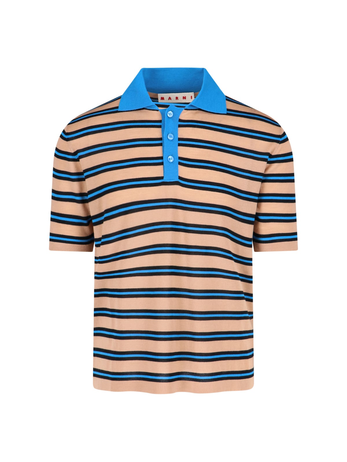 Striped Virgin Wool Polo Shirt