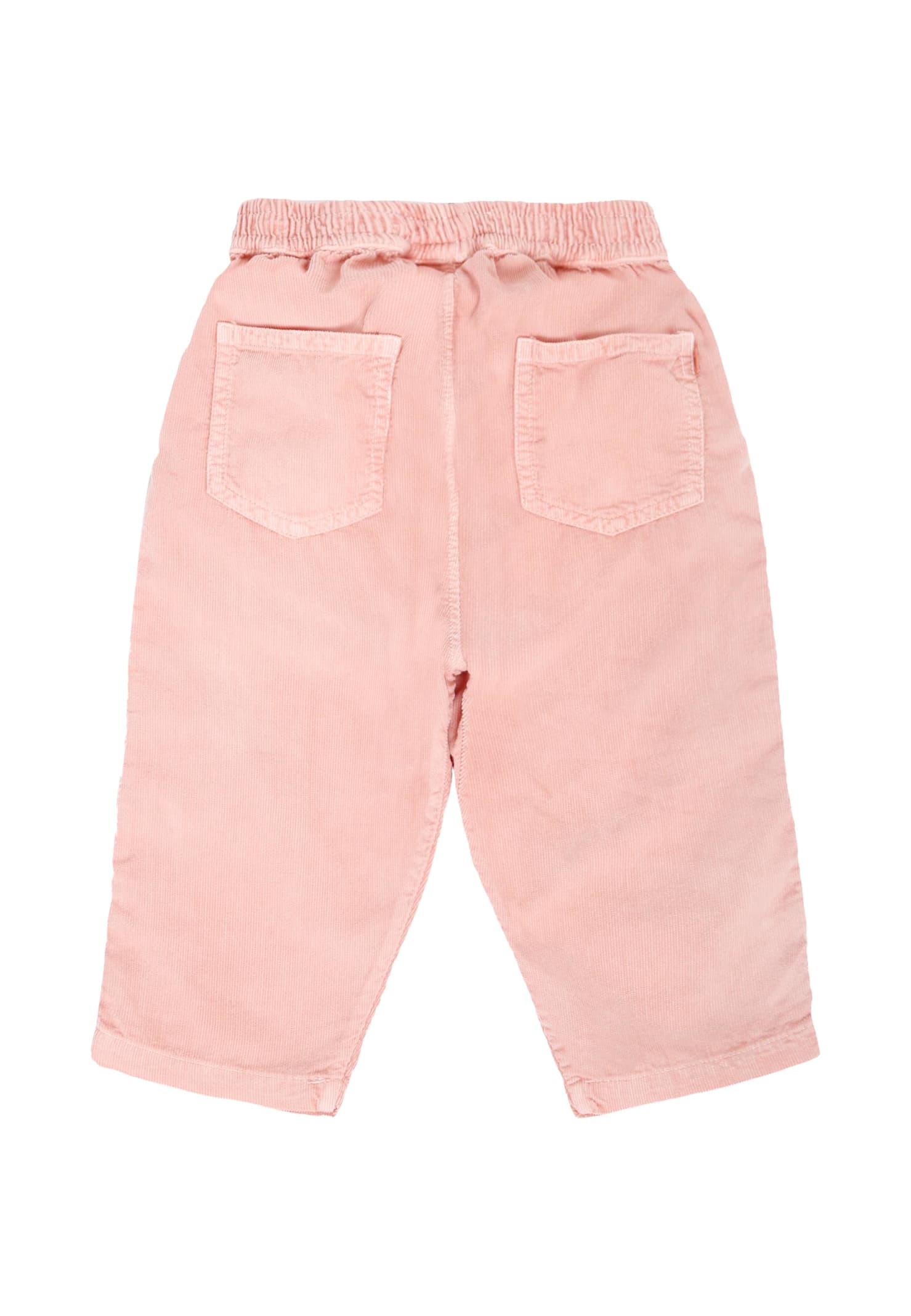 Molo Pink Trousers For Baby Girl With Smiley In Pink