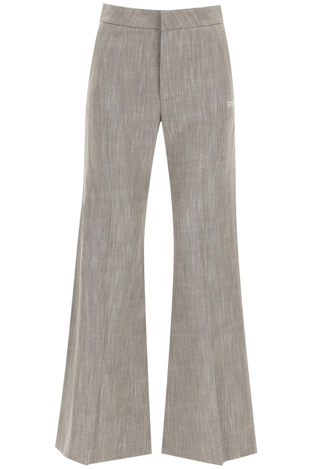 Off-White Draped Flared Trousers