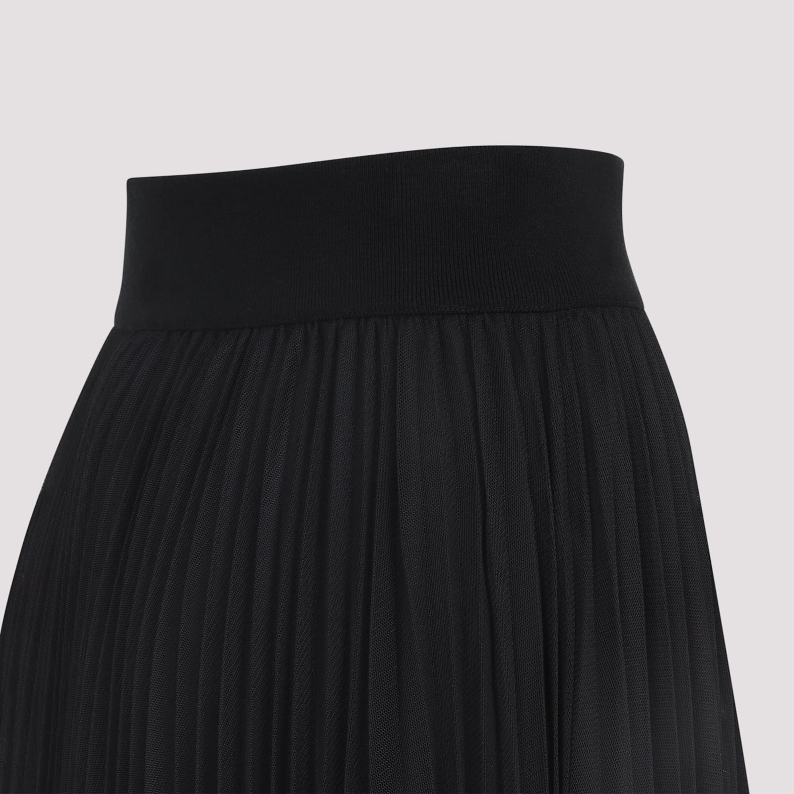 Fabiana Filippi Pleated Tulle A-line Midi Skirt In Black