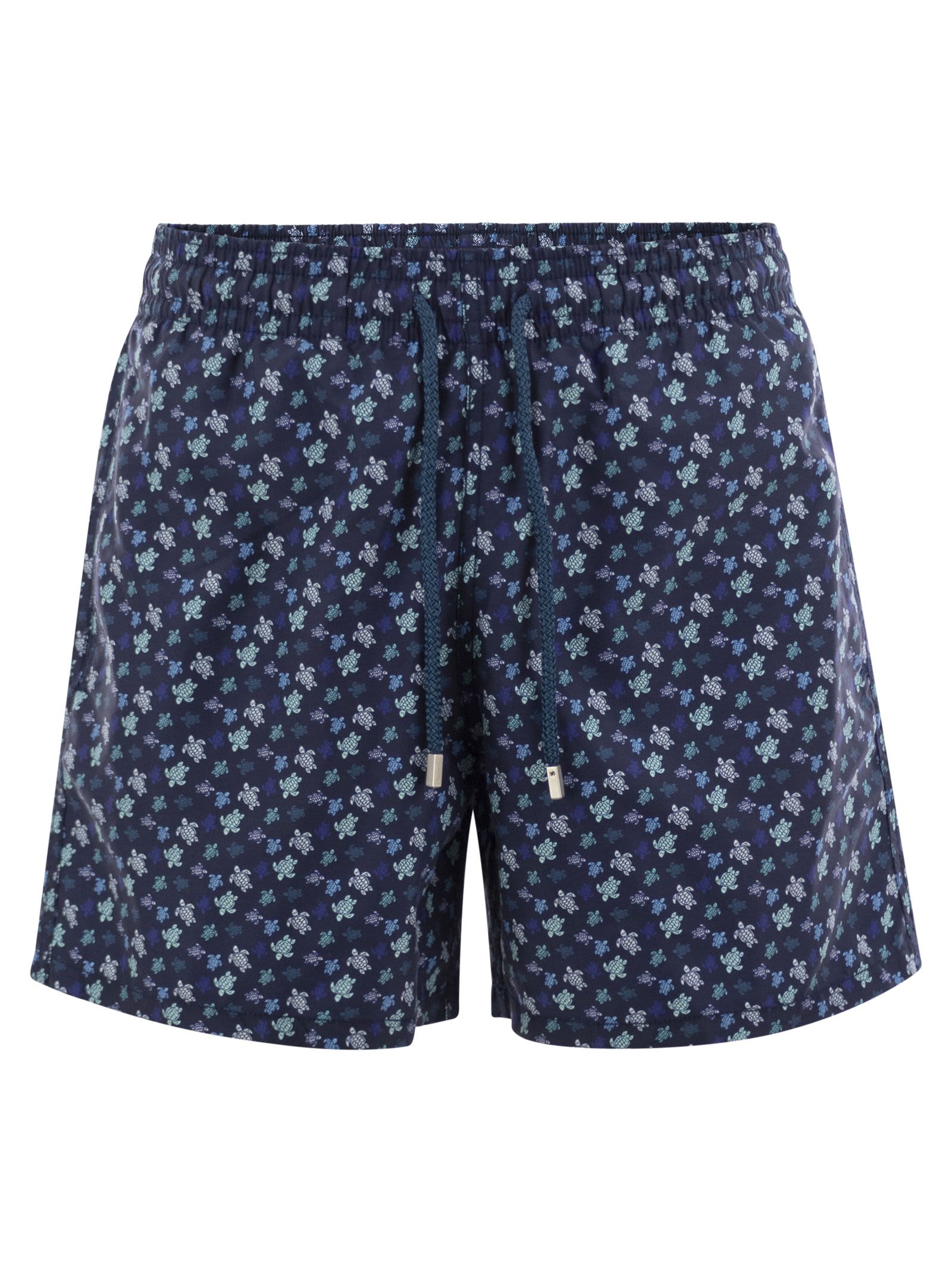 Vilebrequin Navy Blue Recycled Fabric Swimsuit In Blue