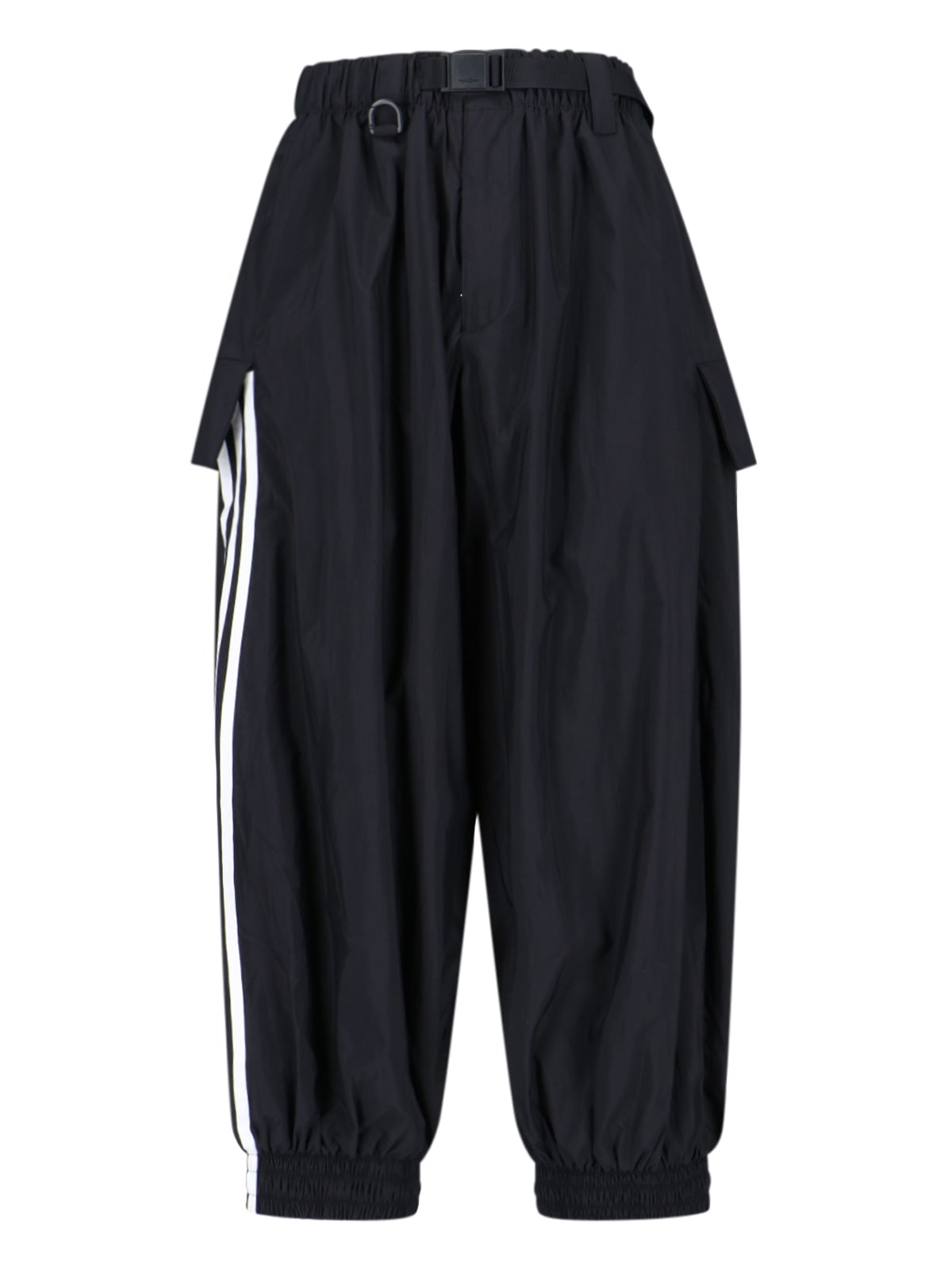 Shop Y-3 Cropped Track Pants In Black