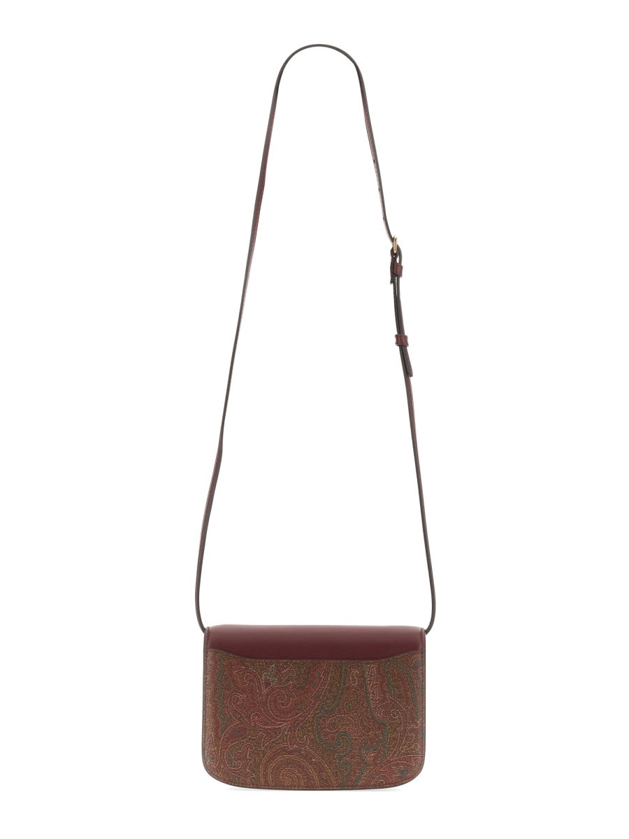 Shop Etro Small Essential Bag In Bordeaux