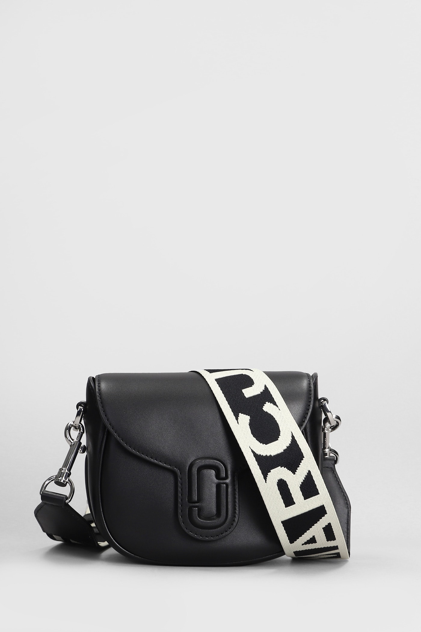 Shop Marc Jacobs The Saddle Bag Shoulder Bag In Black Leather