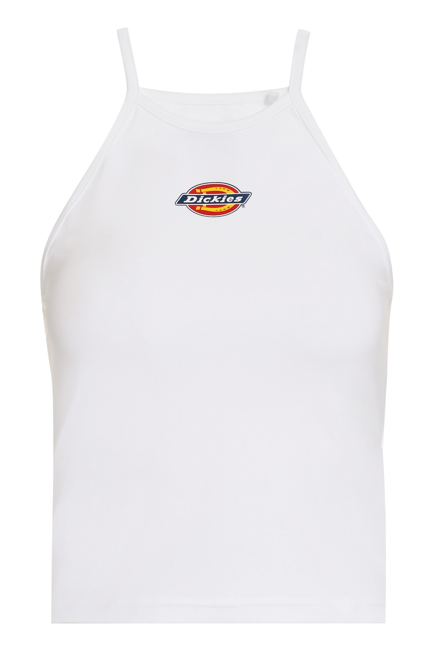 Shop Dickies Chain Lake Cotton Crop Top In White