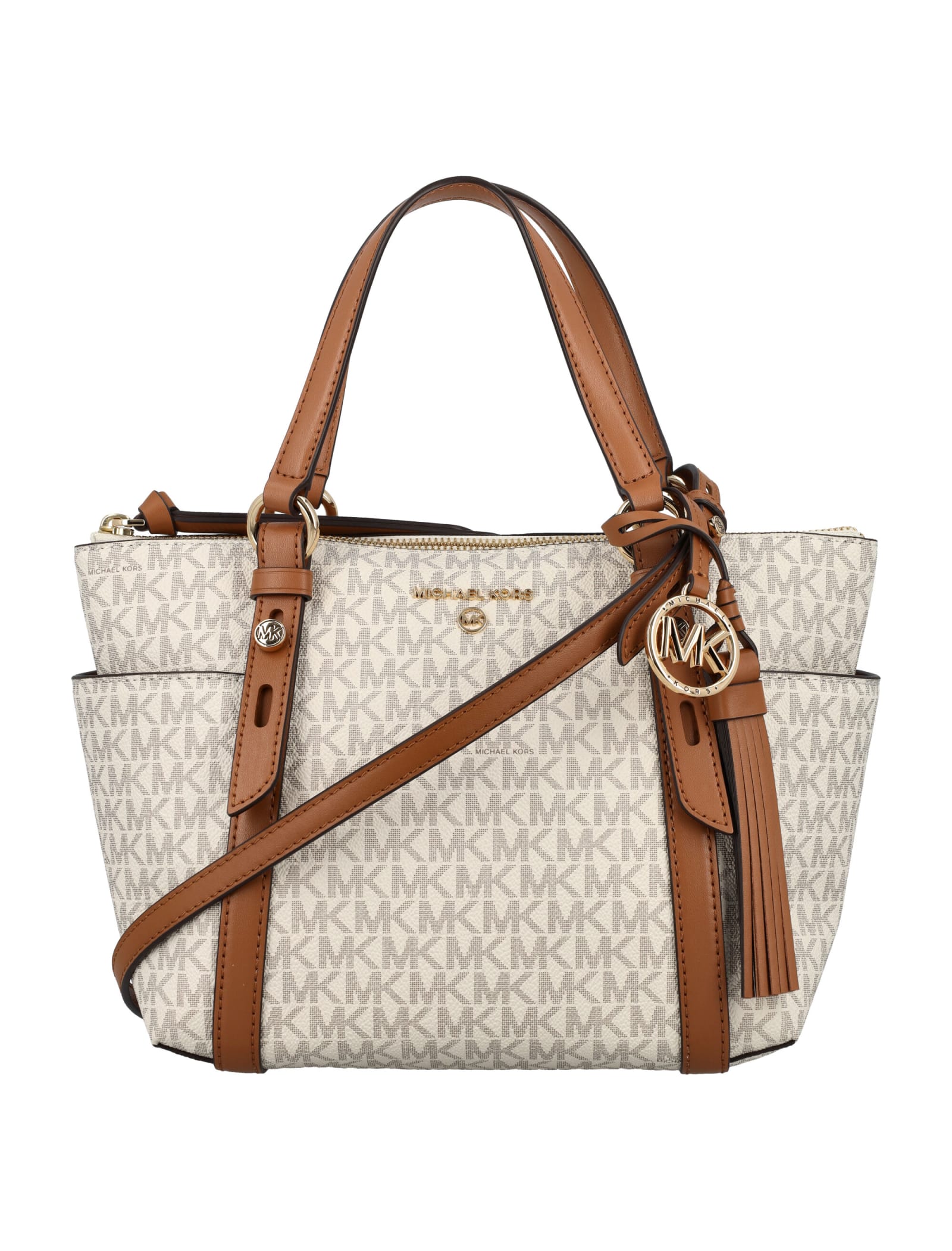 Shop Michael Michael Kors Sullivan Sm Conv Tote Bag In Vanilla/acrn