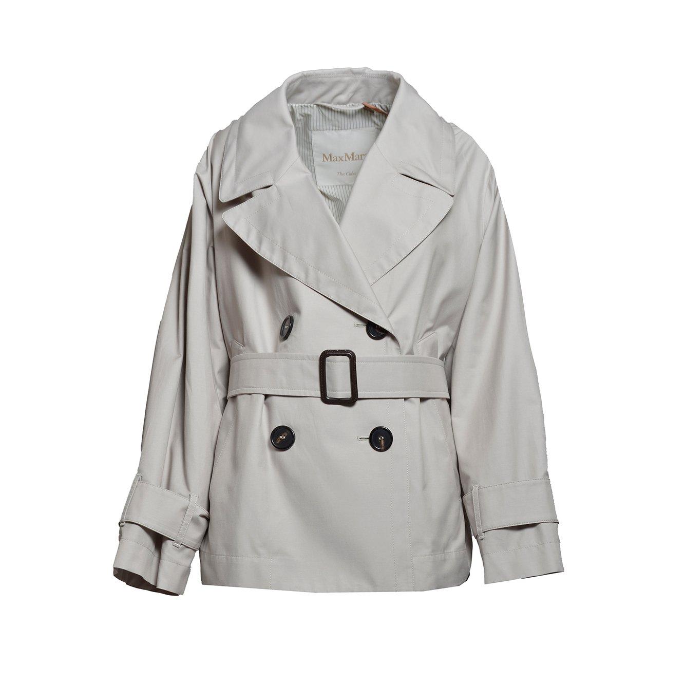 Shop Max Mara The Cube Jtrench Double-breasted Long Coat In Sabbia