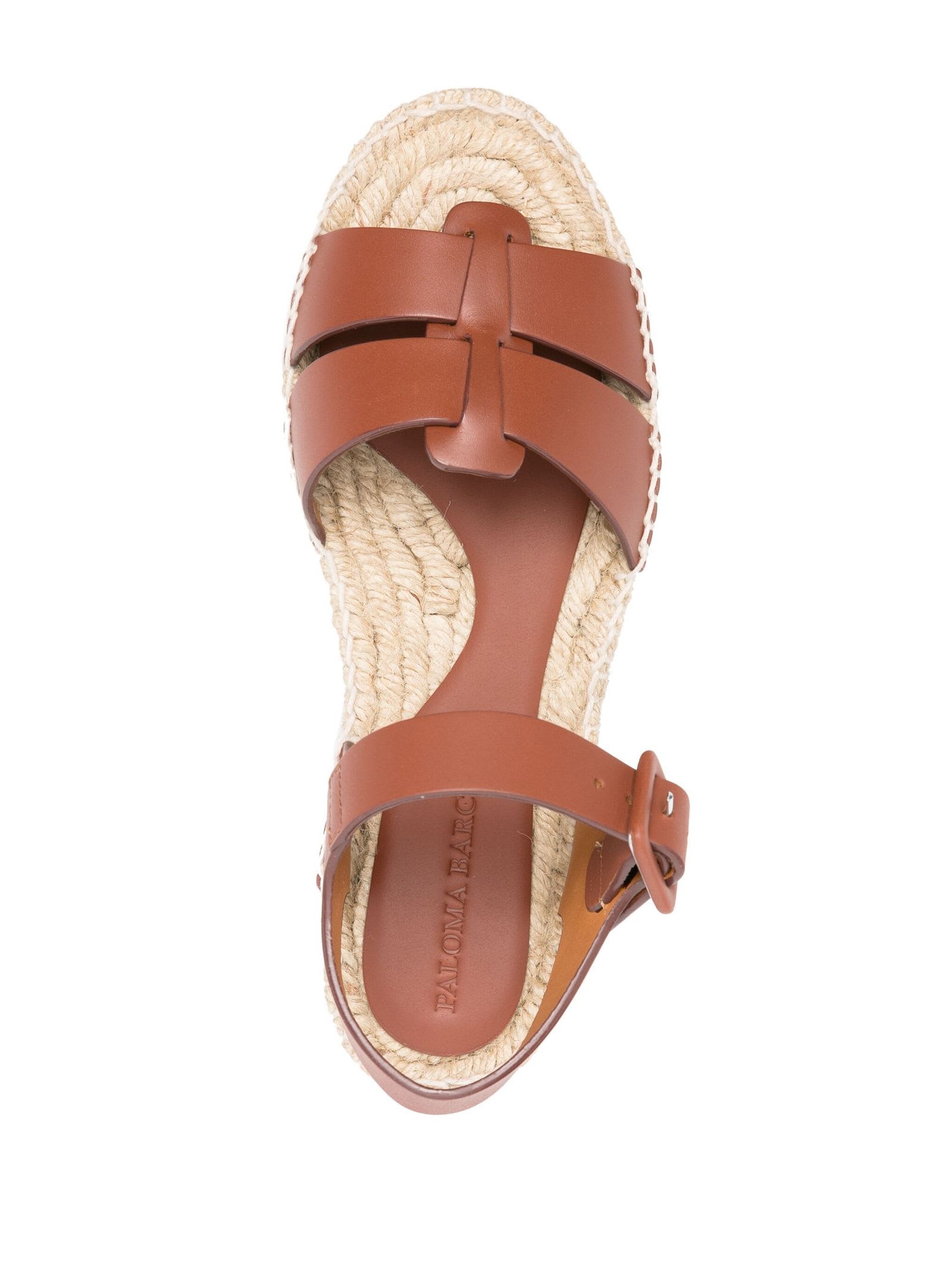 Shop Paloma Barceló Brown Rosy Leather Sandals