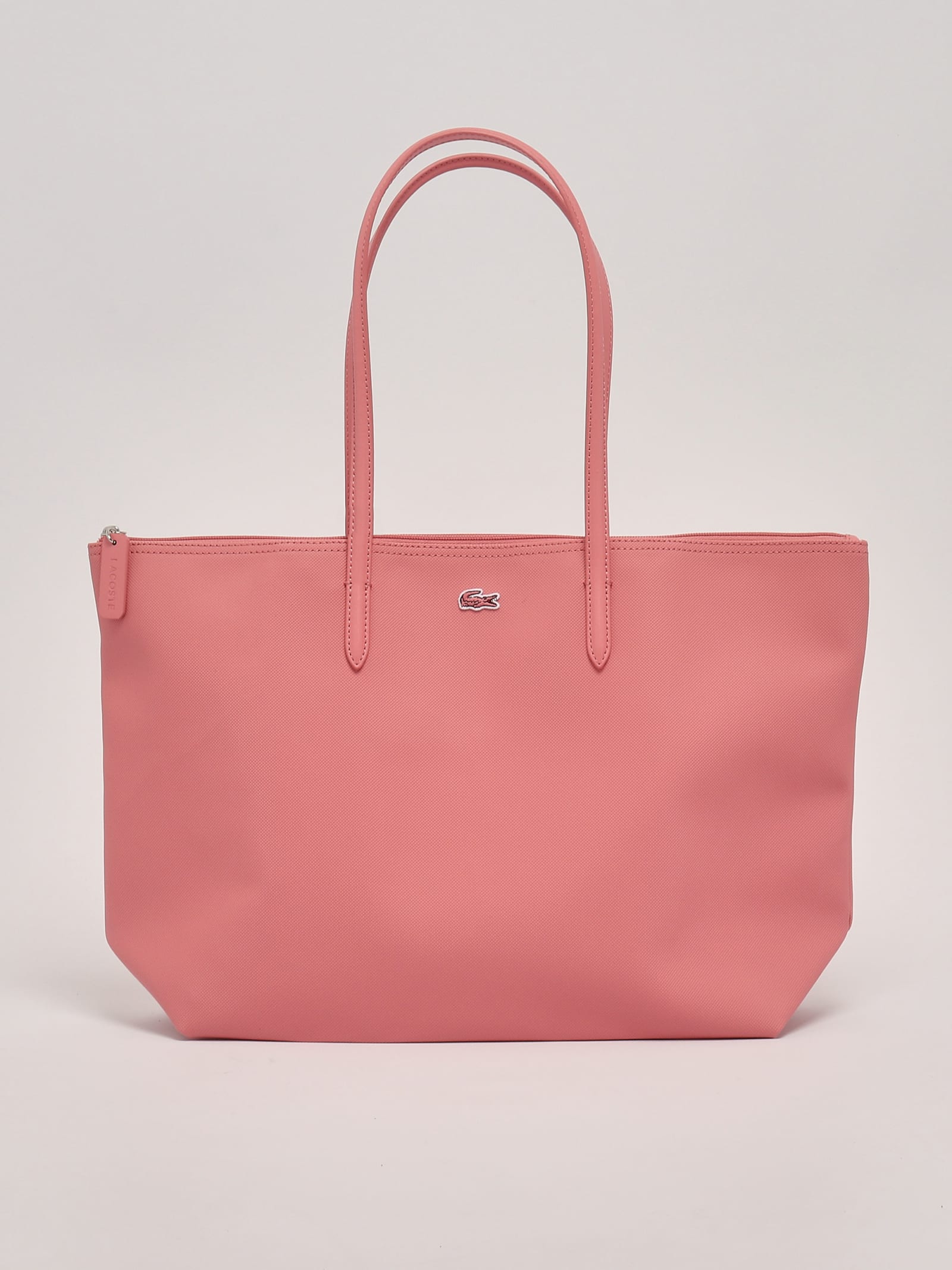Shop Lacoste Pvc Shopping Bag In Rosa Carico