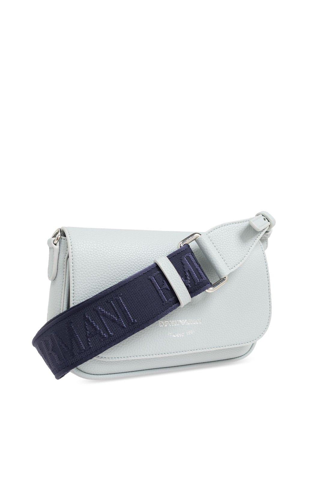 Shop Emporio Armani Shoulder Bag In Polvere/tempesta