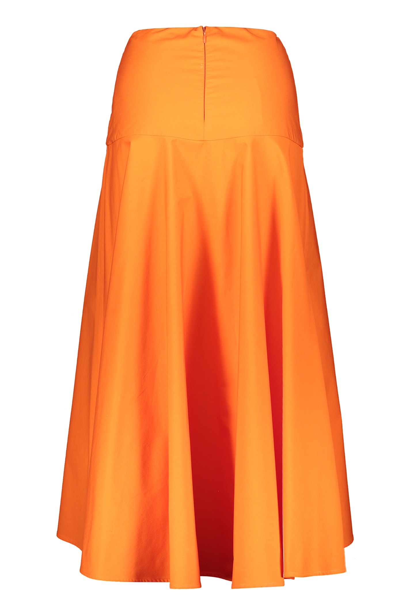 Fabiana Filippi Cotton Midi Skirt In Orange