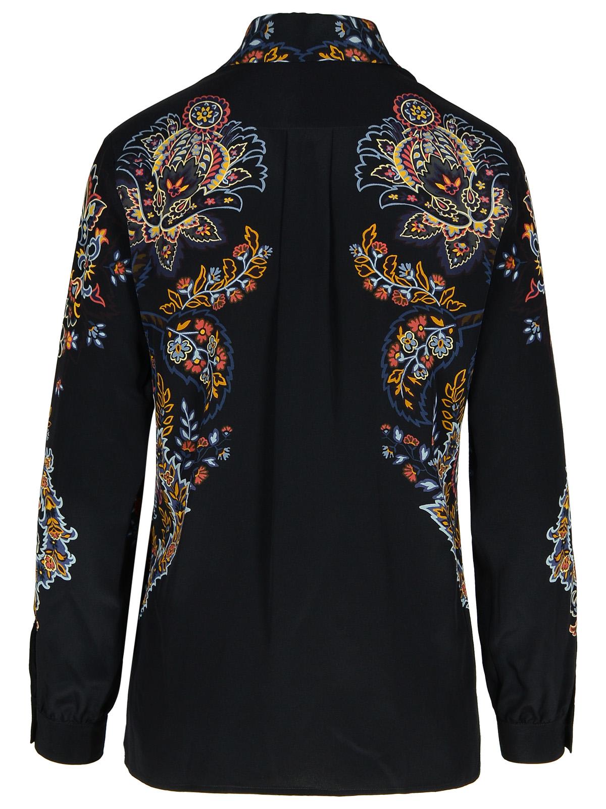 Shop Etro Black Silk Shirt