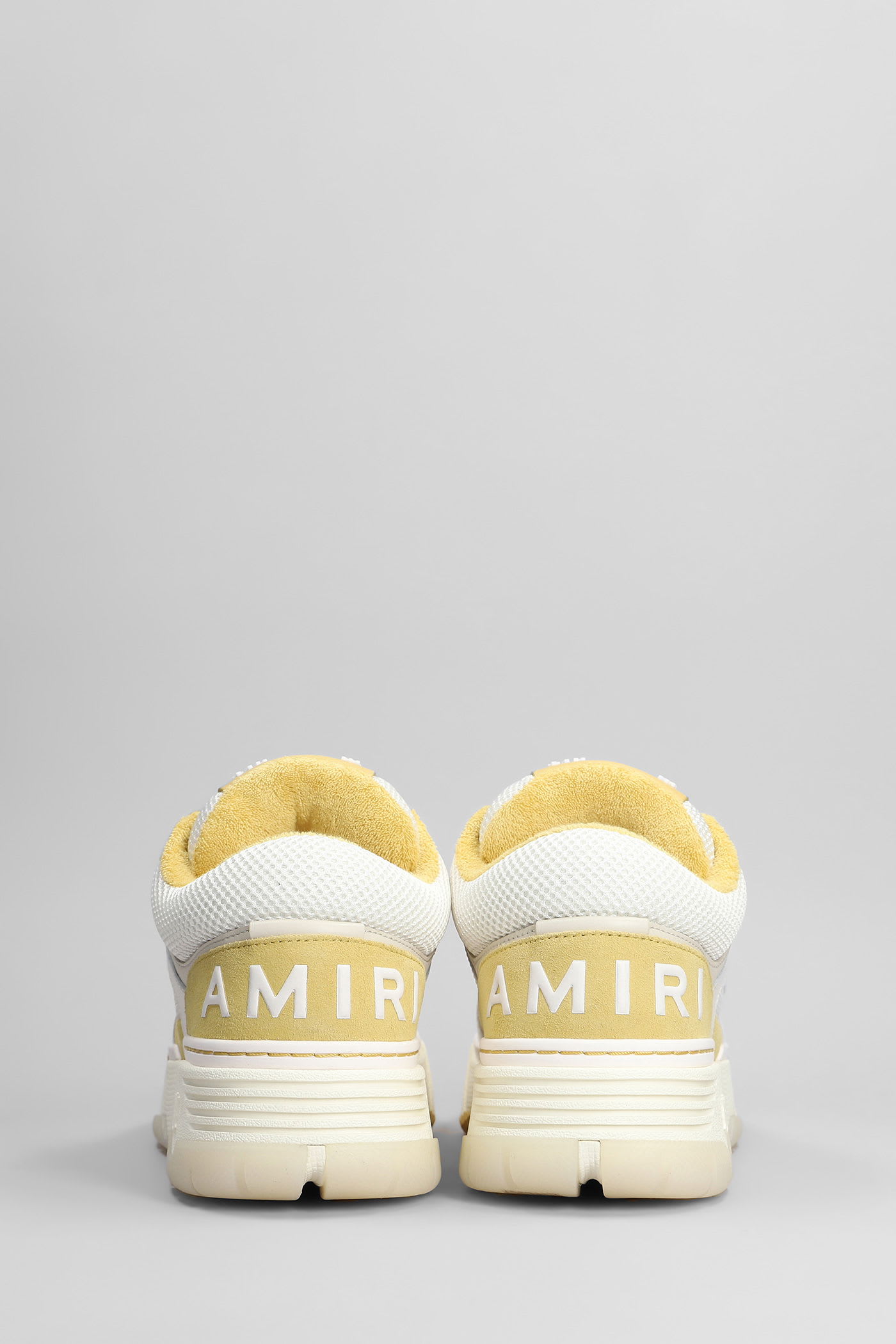 Amiri Ma1 Sneakers In Beige Leather And Fabric