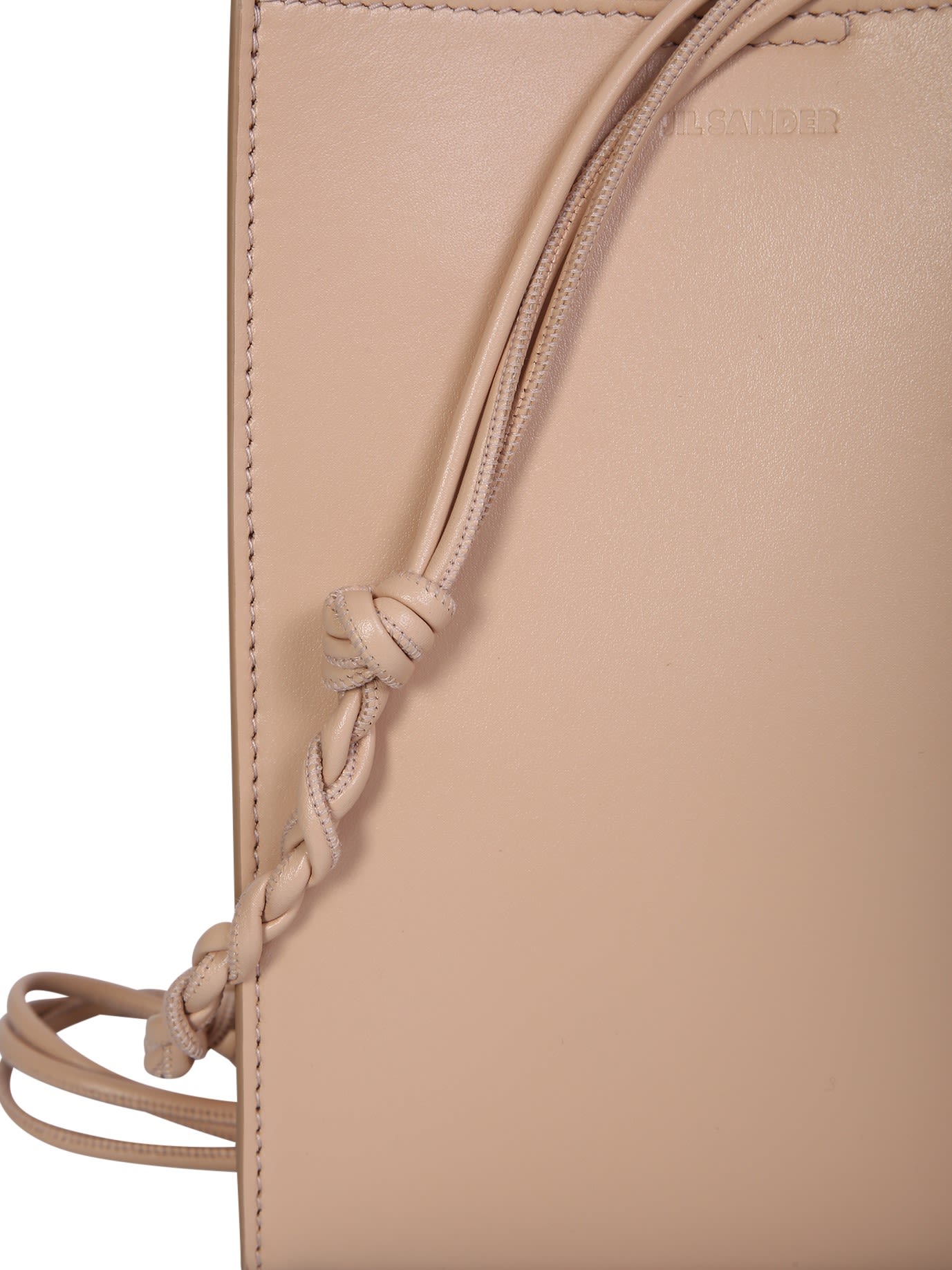 Shop Jil Sander Pink And Beige Tangle Sm Bag