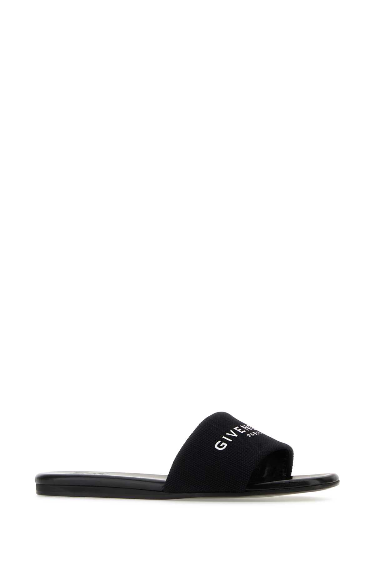 GIVENCHY BLACK CANVAS 4G SLIPPERS