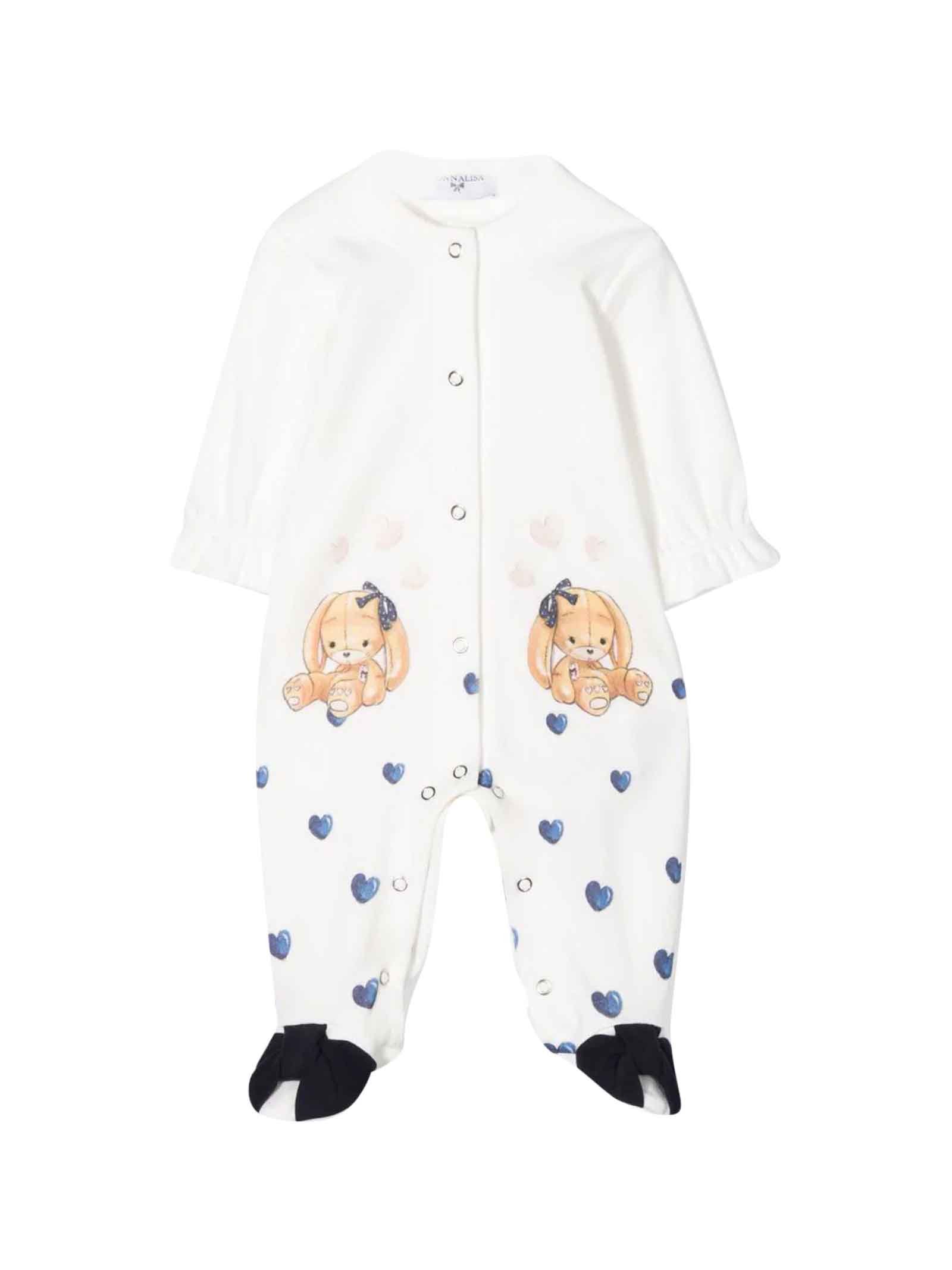 Monnalisa White Baby Girl Pajamas