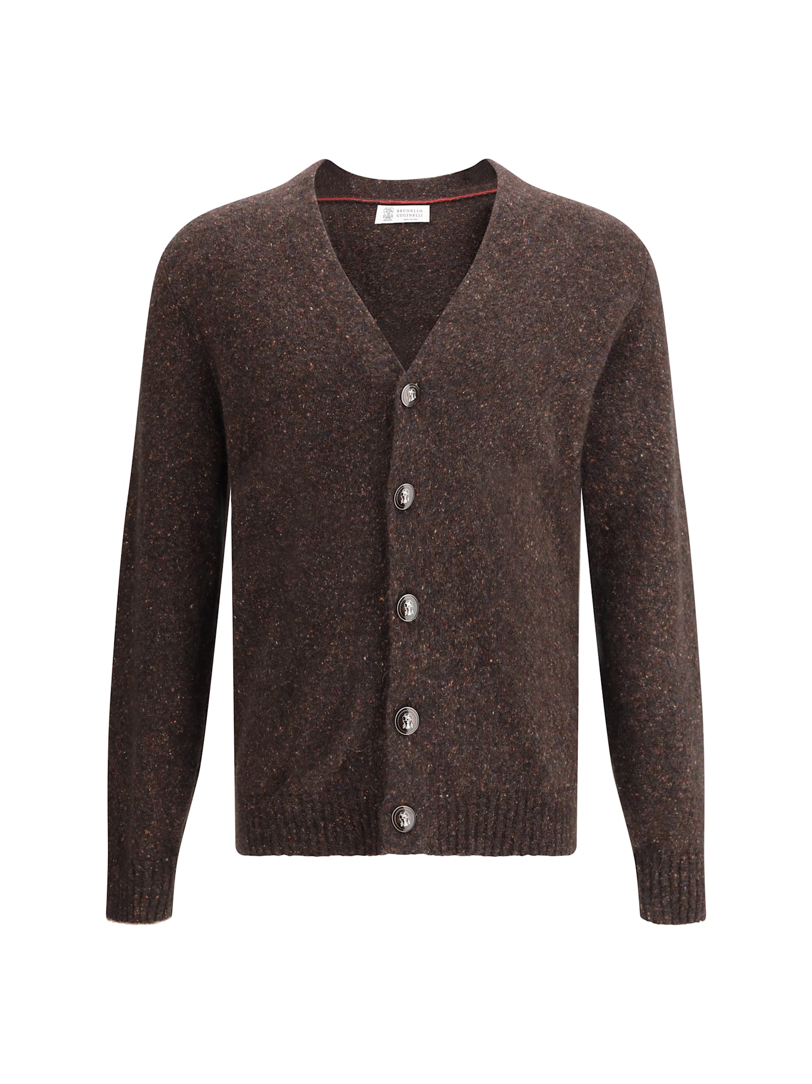 Brunello Cucinelli Knitted Cardigan In Brown