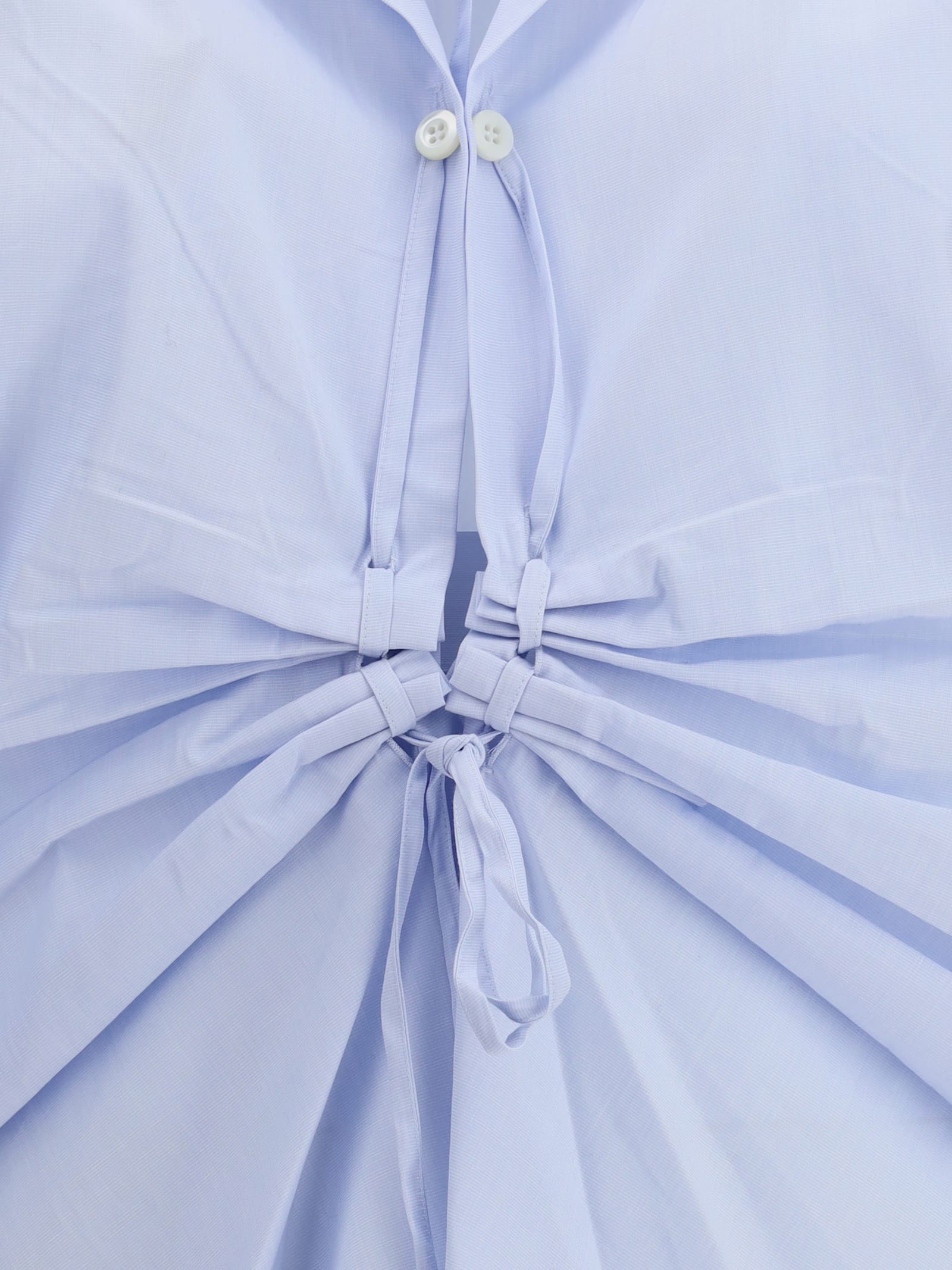 Prada Fil-à-fil Shirt In Blue