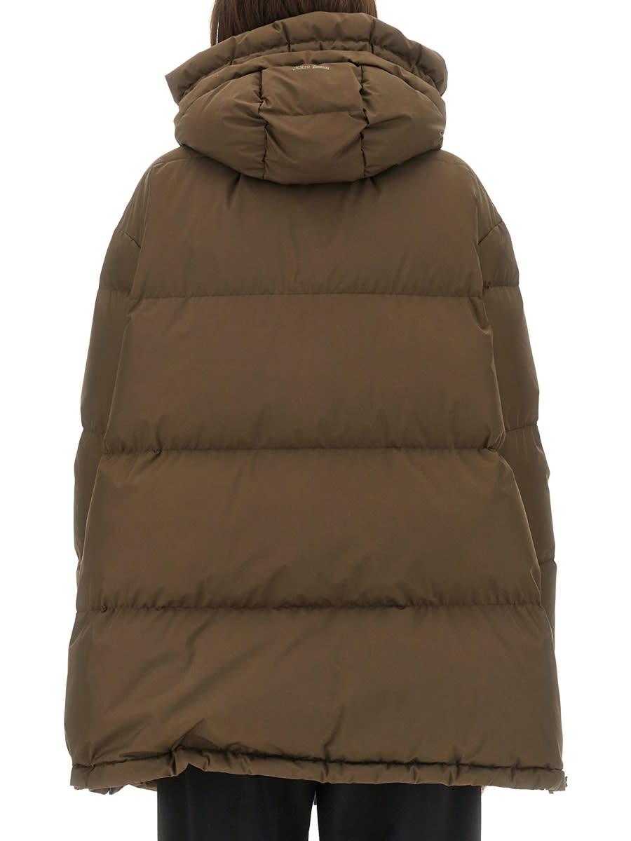 Shop Herno Down Jacket With Hood In Green