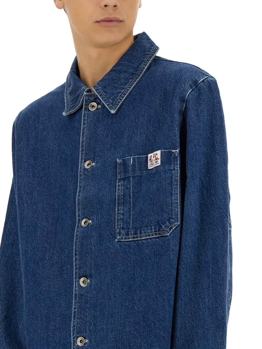 Shop Apc Ralph Jacket In Denim