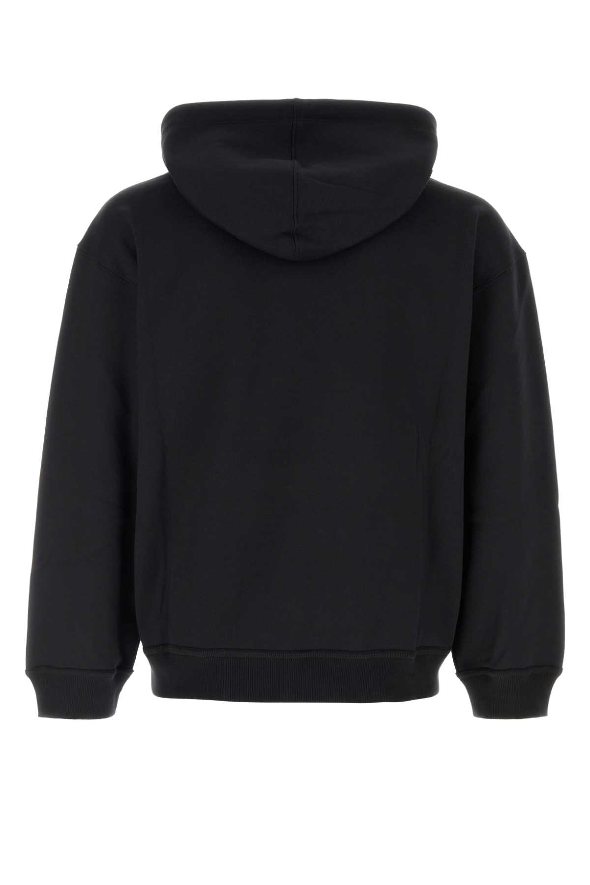 Shop Valentino Black Cotton Blend Sweatshirt In Nero