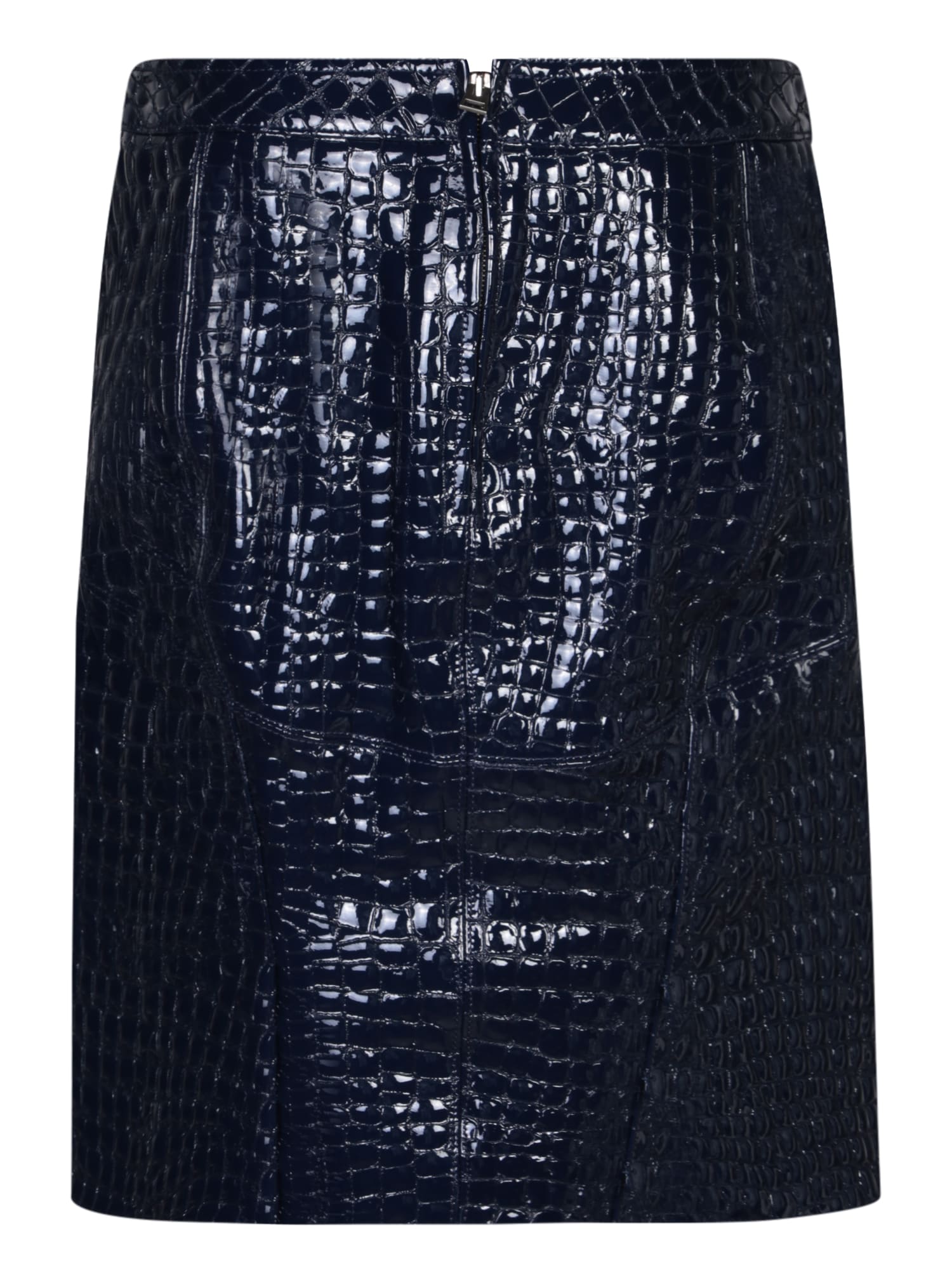 TOM FORD CROCODILE MOTIF BLACK SKIRT 