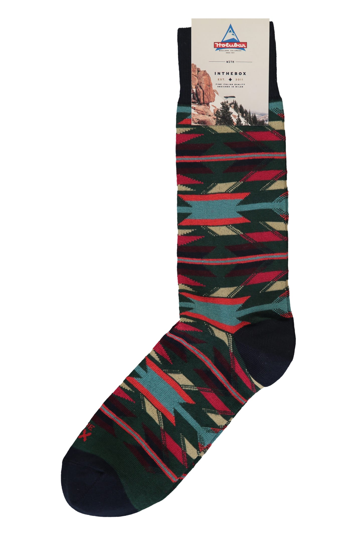 Shop Holubar Cotton Socks In Green