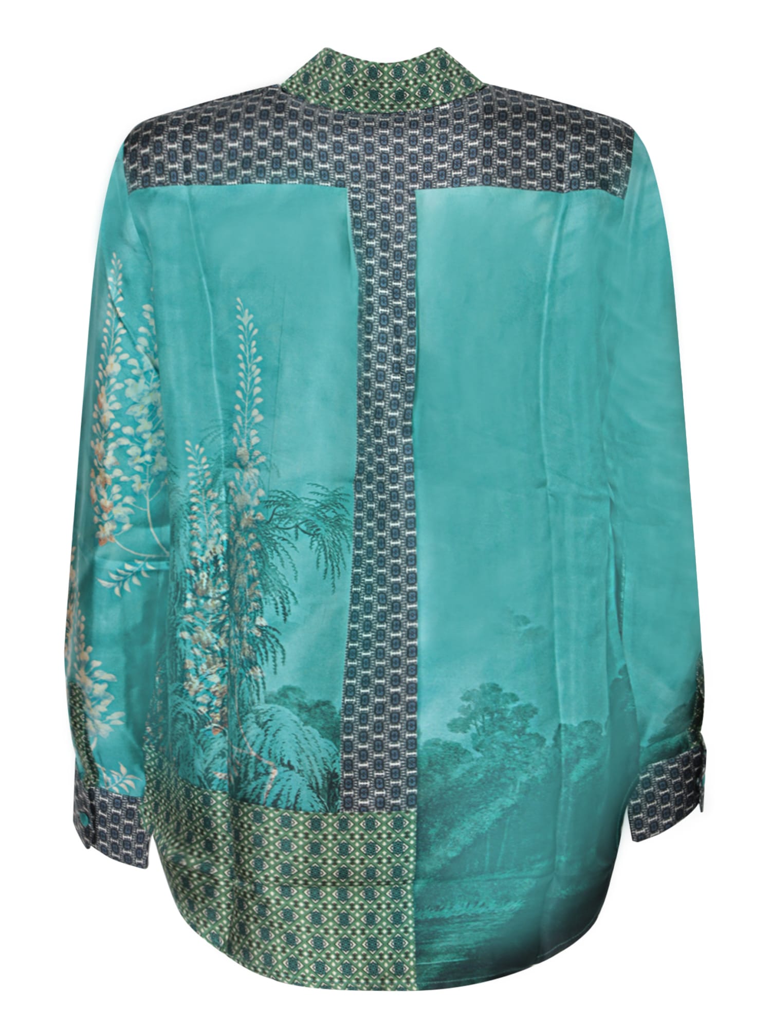 Shop Pierre-louis Mascia Aqua Green Shirt