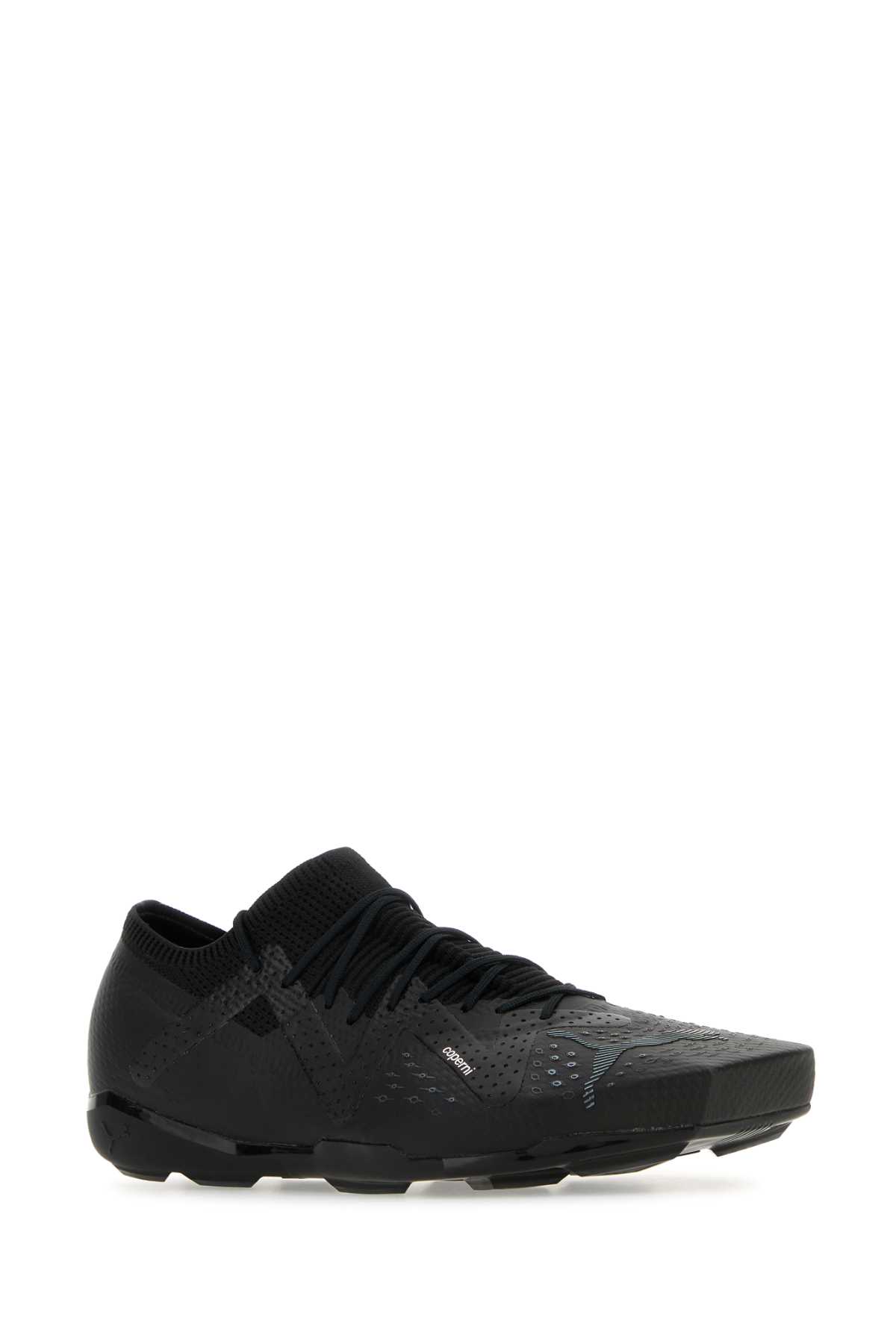 Shop Coperni Black Synthetic Leather And Fabric  X Puma 90sqr Sneakers In Pumablackasphaltpumawhiteblaswh