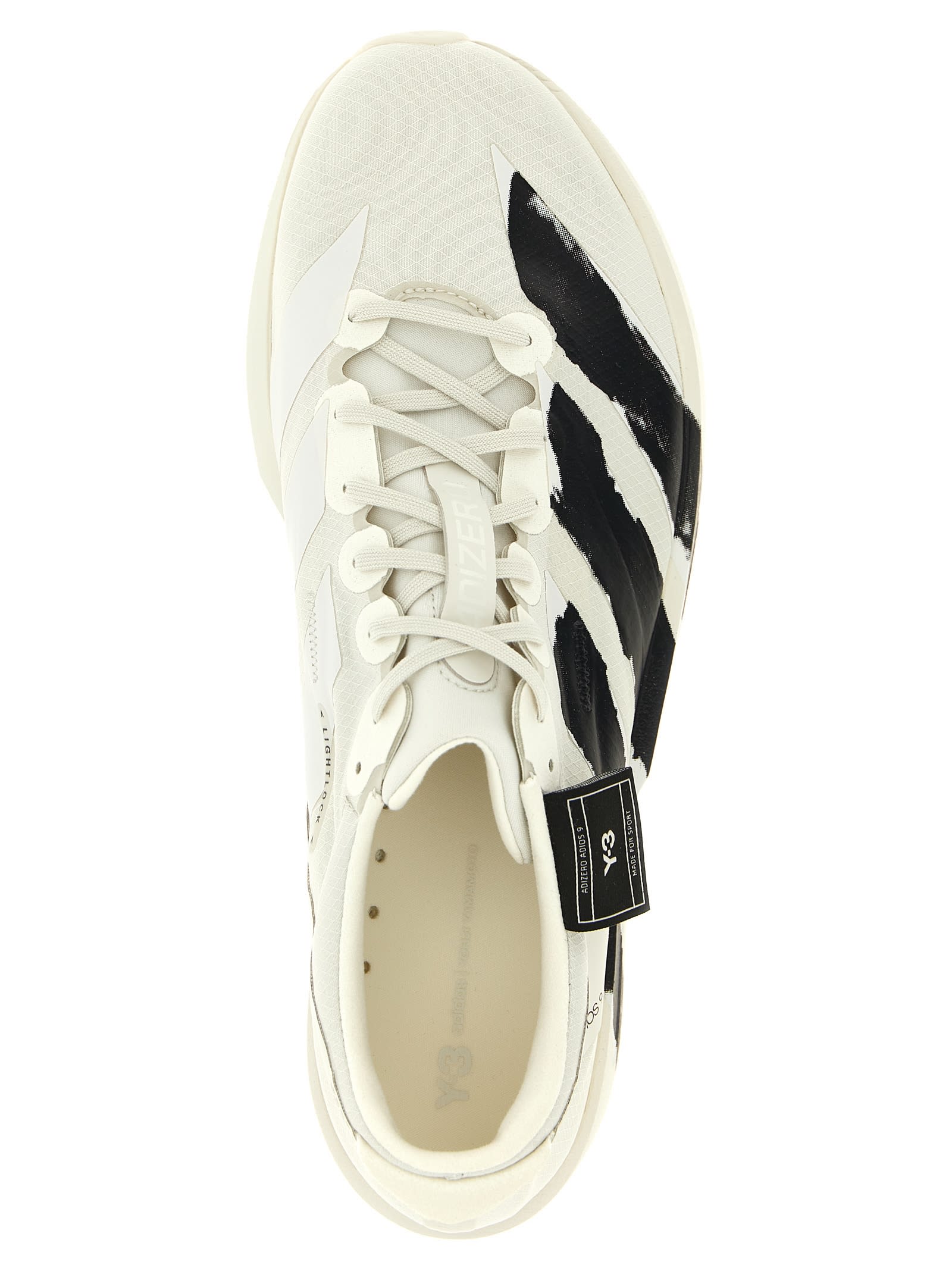 Y-3 Round-toe Sneakers With Iconic Contrast Stripes In White