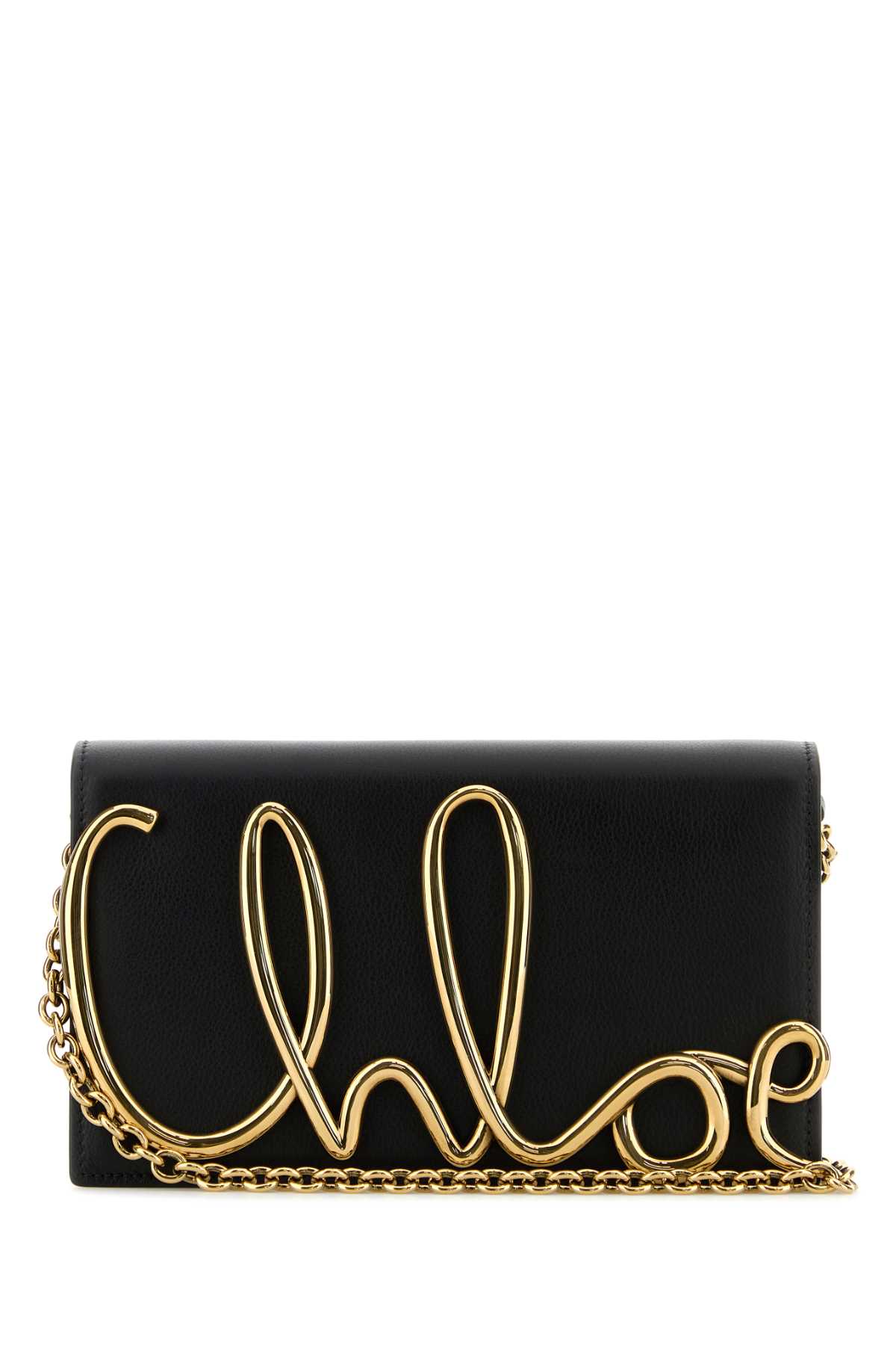 Chloé Black Leather Chloã Iconic Clutch