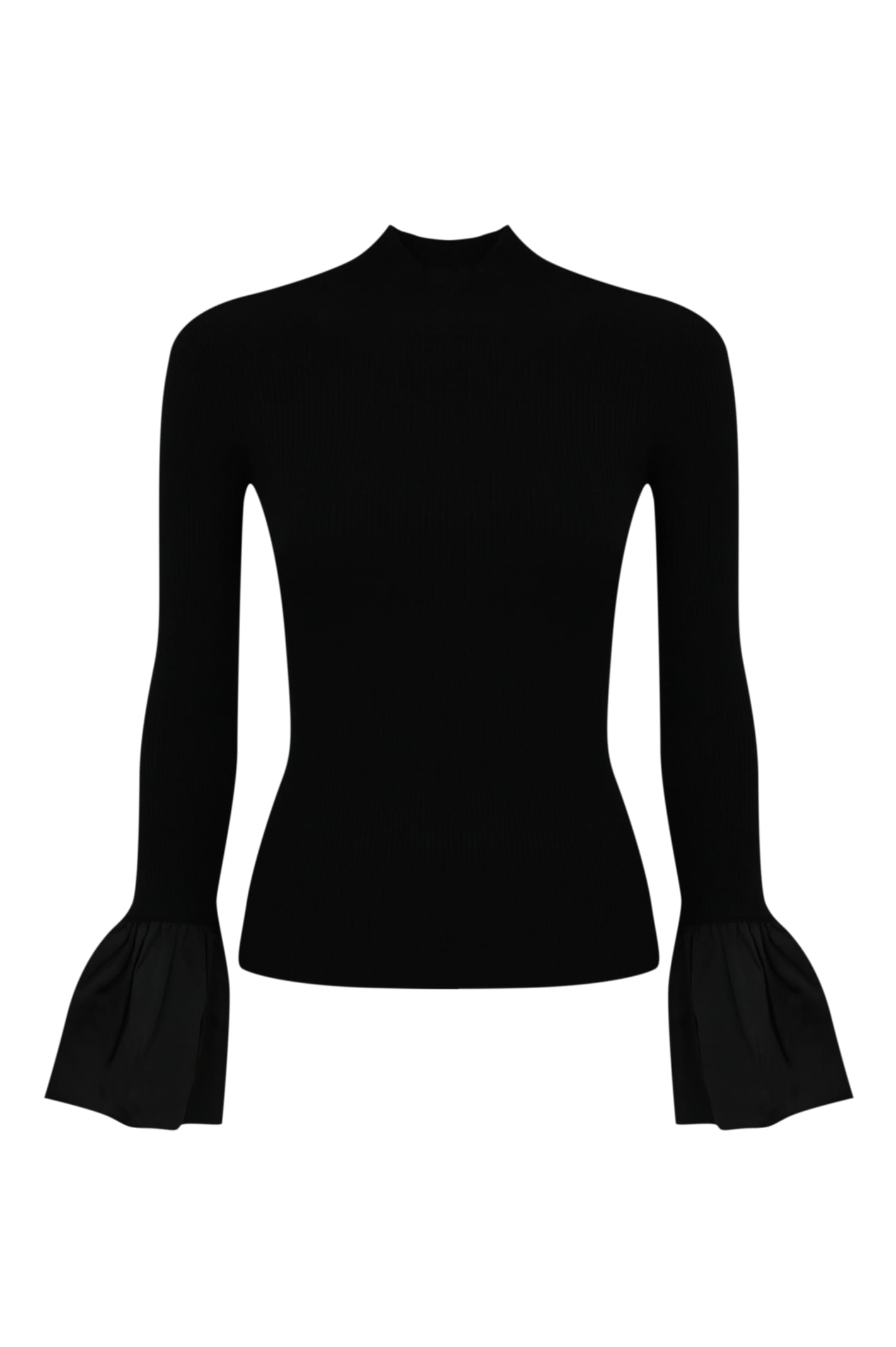 Viscose Sweater With Ruffles