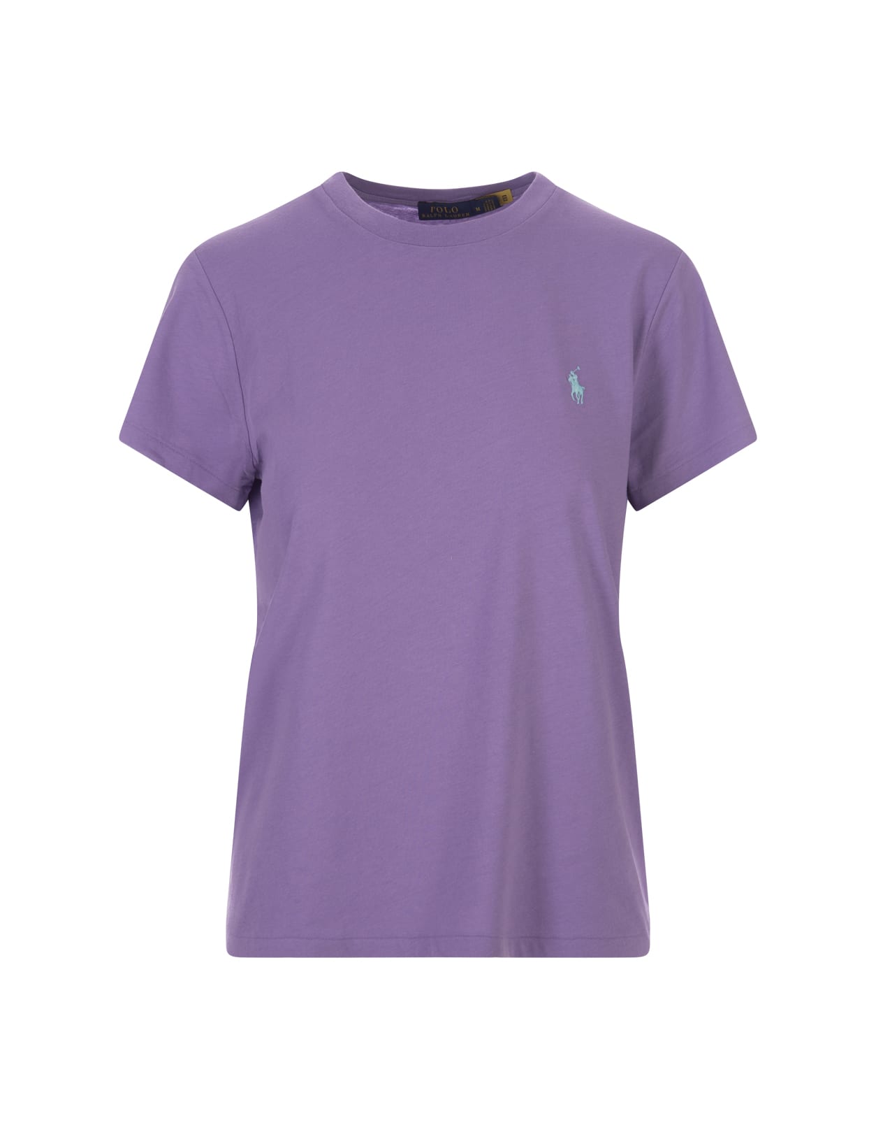Ralph Lauren Purple T-shirt With Contrasting Pony In Wisteria